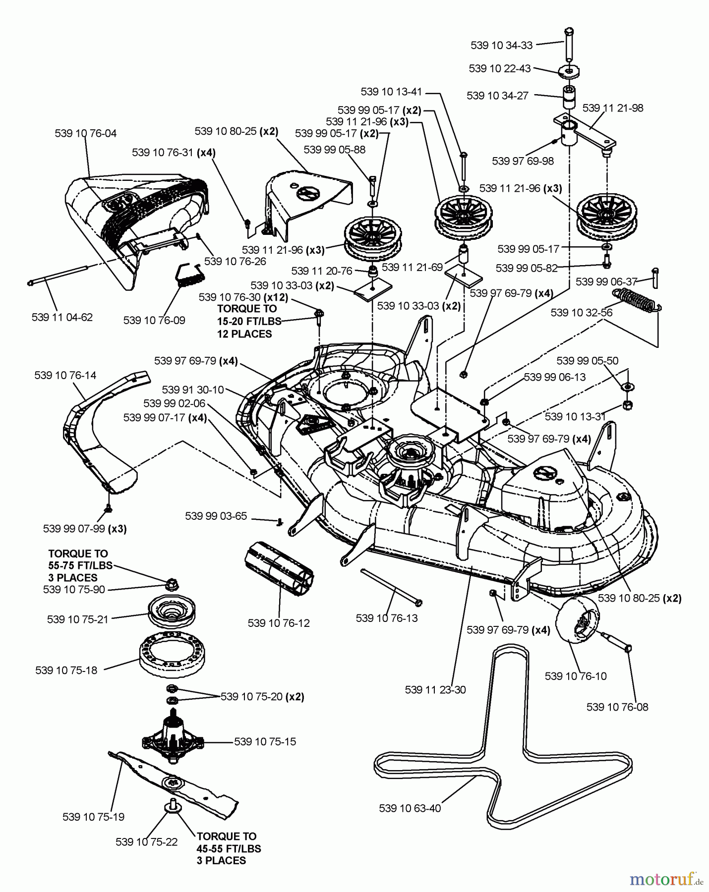 Husqvarna Nullwendekreismäher, Zero-Turn EZ 4822 BI (968999293) - Husqvarna Zero-Turn Mower (2006-02 & After) Deck Assembly 48