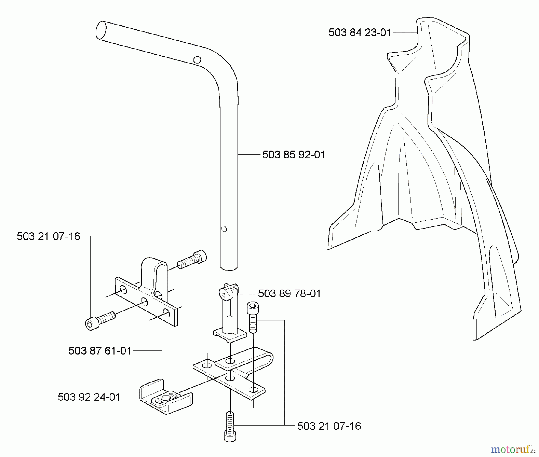 Husqvarna Bläser / Sauger / Häcksler / Mulchgeräte 225 BX - Husqvarna Handheld Blower Vacuum (2006-09 & After) Handle/Anti-Vibration