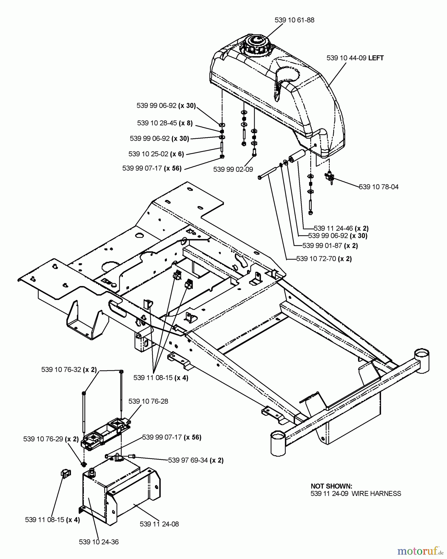  Husqvarna Nullwendekreismäher, Zero-Turn EZ 5424 BI (968999294) - Husqvarna Zero-Turn Mower (2006-02 & After) Main Frame (Part 2)