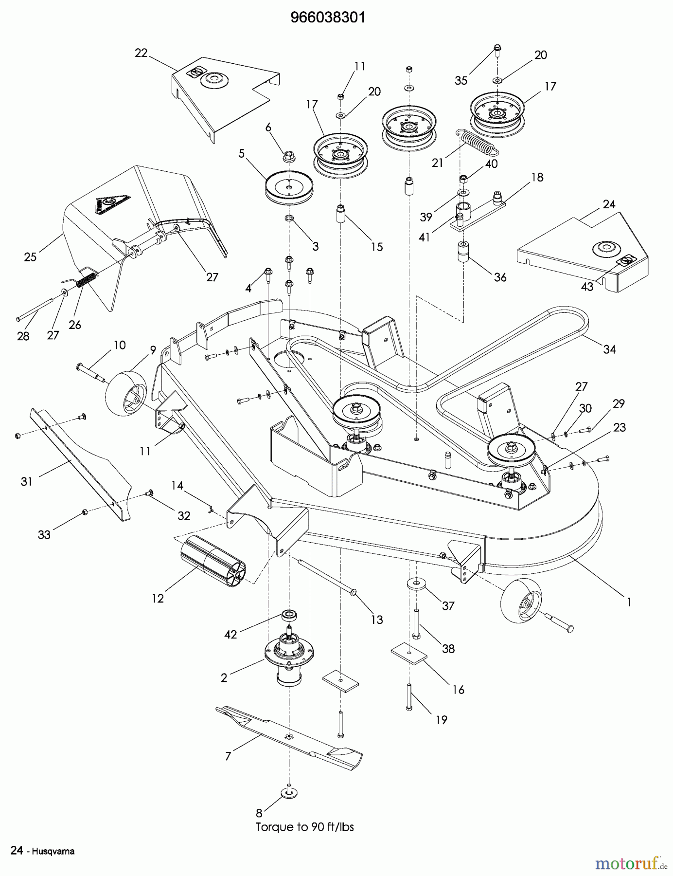 Husqvarna Nullwendekreismäher, Zero-Turn EZ 4824 K (966038201) - Husqvarna Zero-Turn Mower (2009-01 to 2010-05) 52