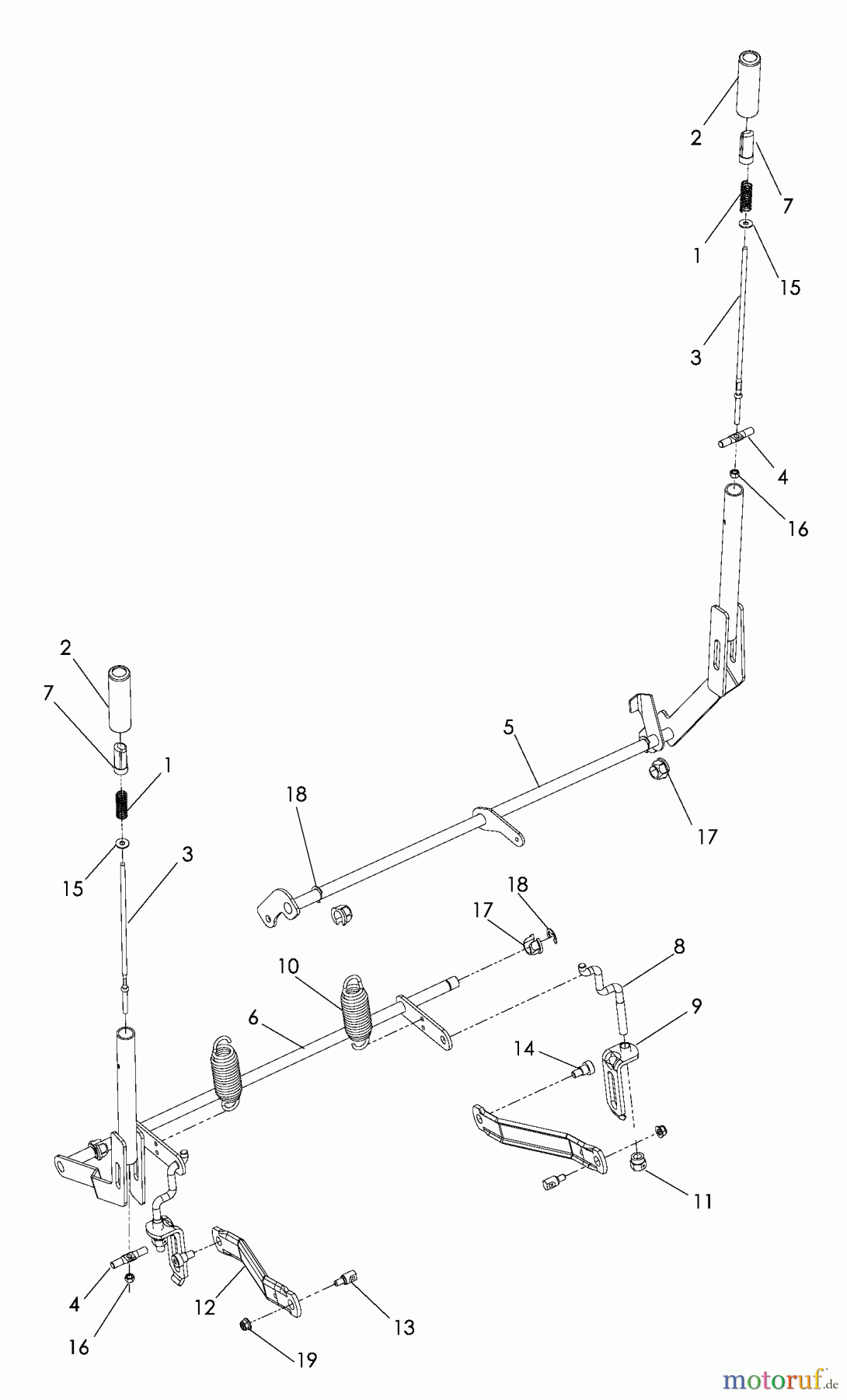 Husqvarna Nullwendekreismäher, Zero-Turn EZ 4824 K (966038201) - Husqvarna Zero-Turn Mower (2009-01 to 2010-05) Brake / Lift