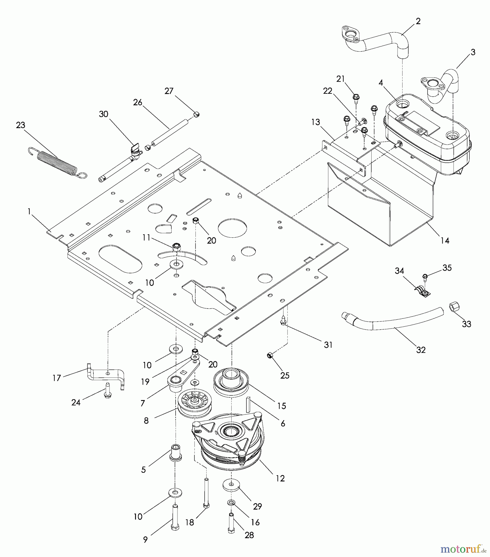 Husqvarna Nullwendekreismäher, Zero-Turn EZ 5224 (966038301) - Husqvarna Zero-Turn Mower (2009-01 & After) Engine Plate