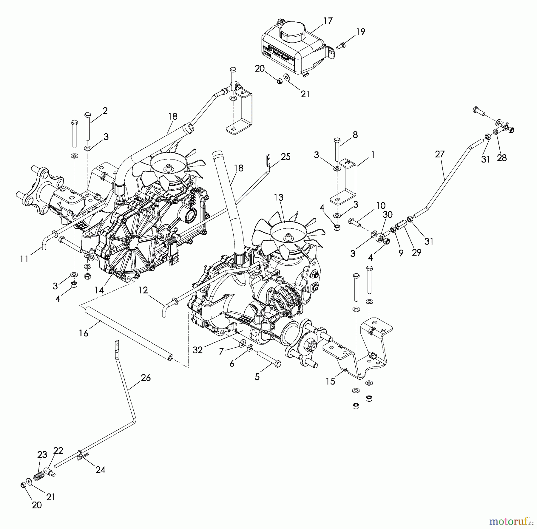 Husqvarna Nullwendekreismäher, Zero-Turn EZ 5224 (966038301) - Husqvarna Zero-Turn Mower (2009-01 & After) Hydraulic Pump - Motor