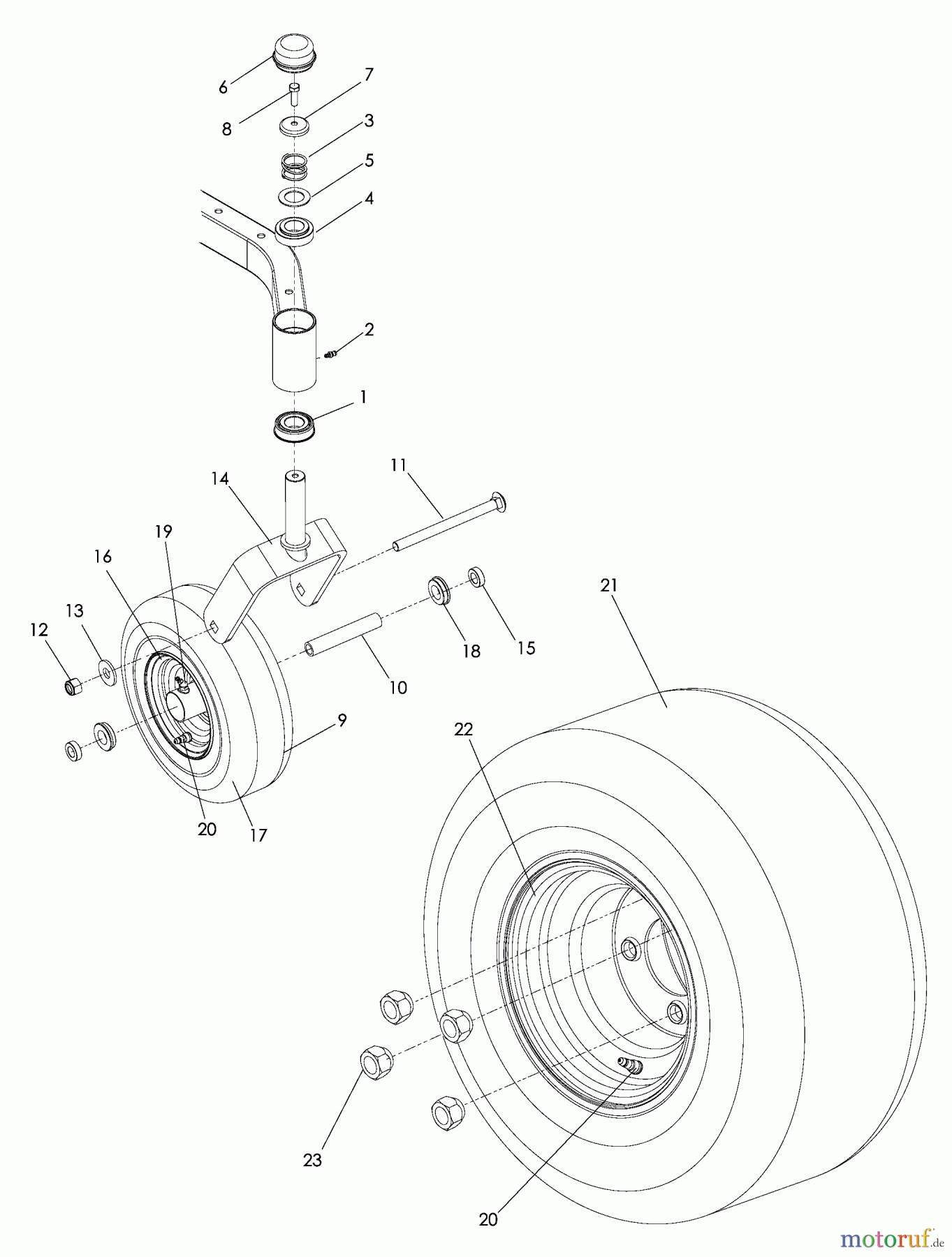  Husqvarna Nullwendekreismäher, Zero-Turn EZ 6124 (966038401) - Husqvarna Zero-Turn Mower (2009-01 & After) Wheels And Tires