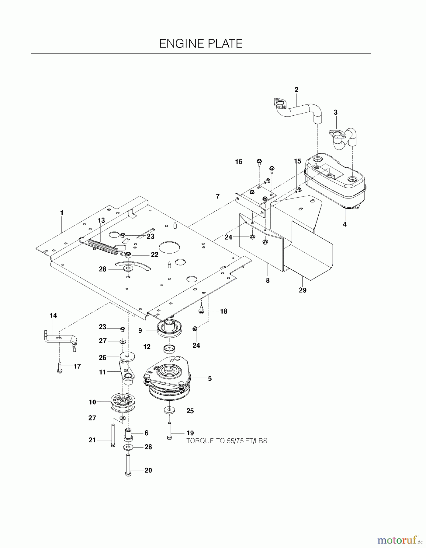 Husqvarna Nullwendekreismäher, Zero-Turn EZ 4824 (966612901) - Husqvarna Zero-Turn Mower (2011-10 & After) ENGINE PLATE
