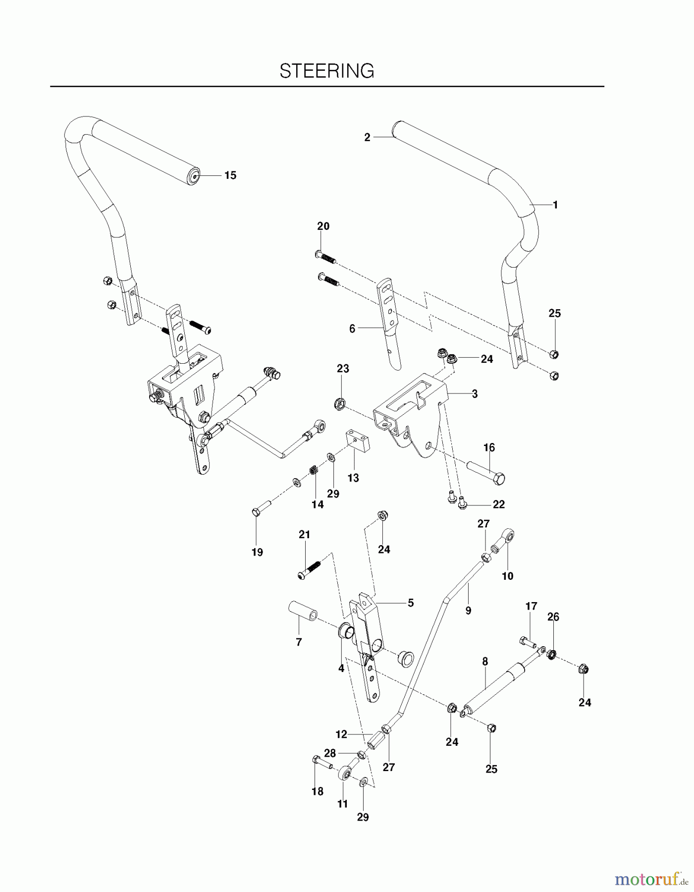 Husqvarna Nullwendekreismäher, Zero-Turn EZ 4824 (966612901) - Husqvarna Zero-Turn Mower (2011-10 & After) STEERING