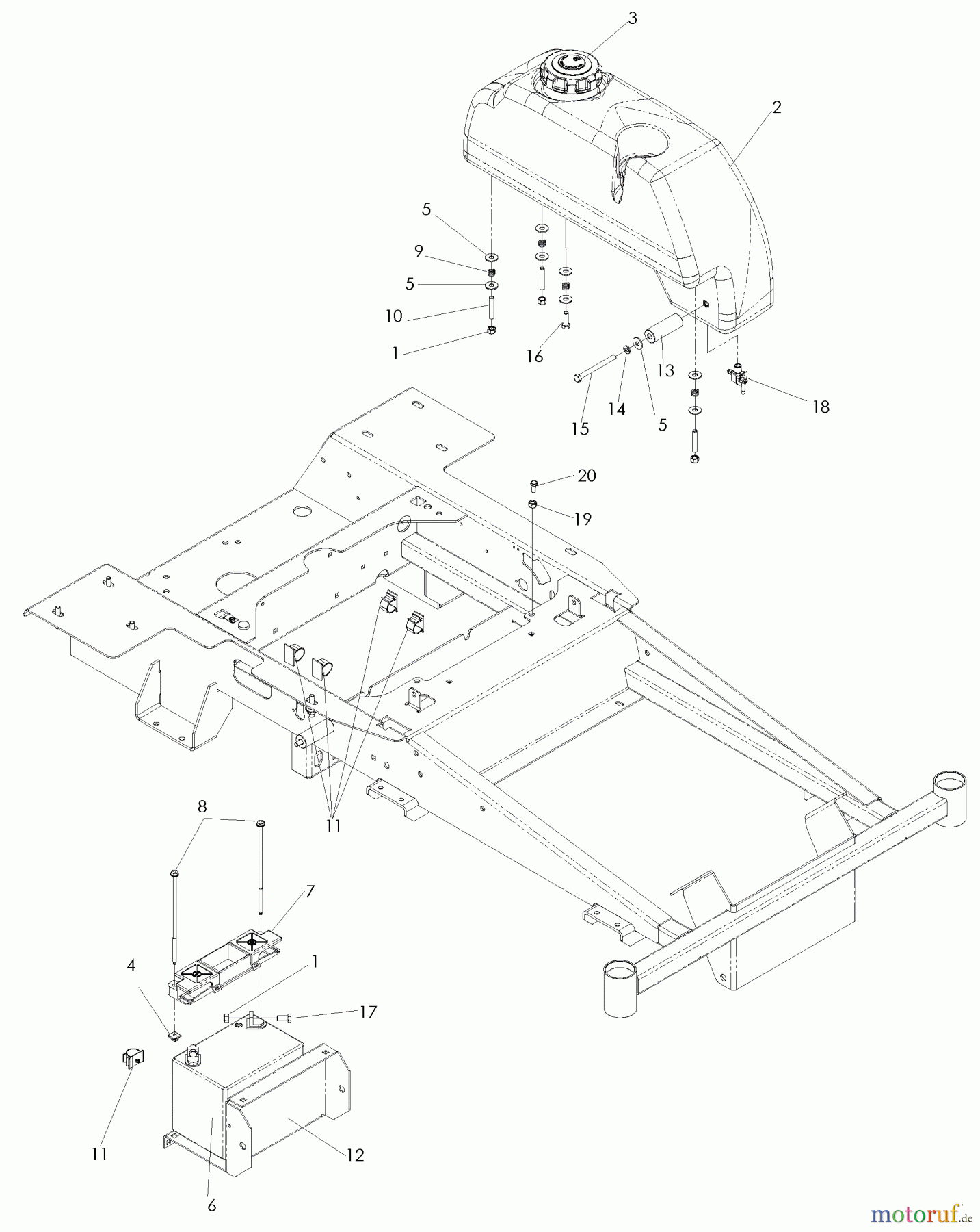 Husqvarna Nullwendekreismäher, Zero-Turn EZ 4624 (968999657) - Husqvarna Zero-Turn Mower (2008-08 & After) Chassis / Frame #2