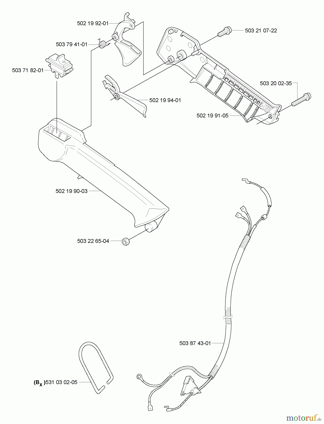 Husqvarna Bläser / Sauger / Häcksler / Mulchgeräte 225 B - Husqvarna Handheld Blower (2006-09 & After) Throttle Assembly
