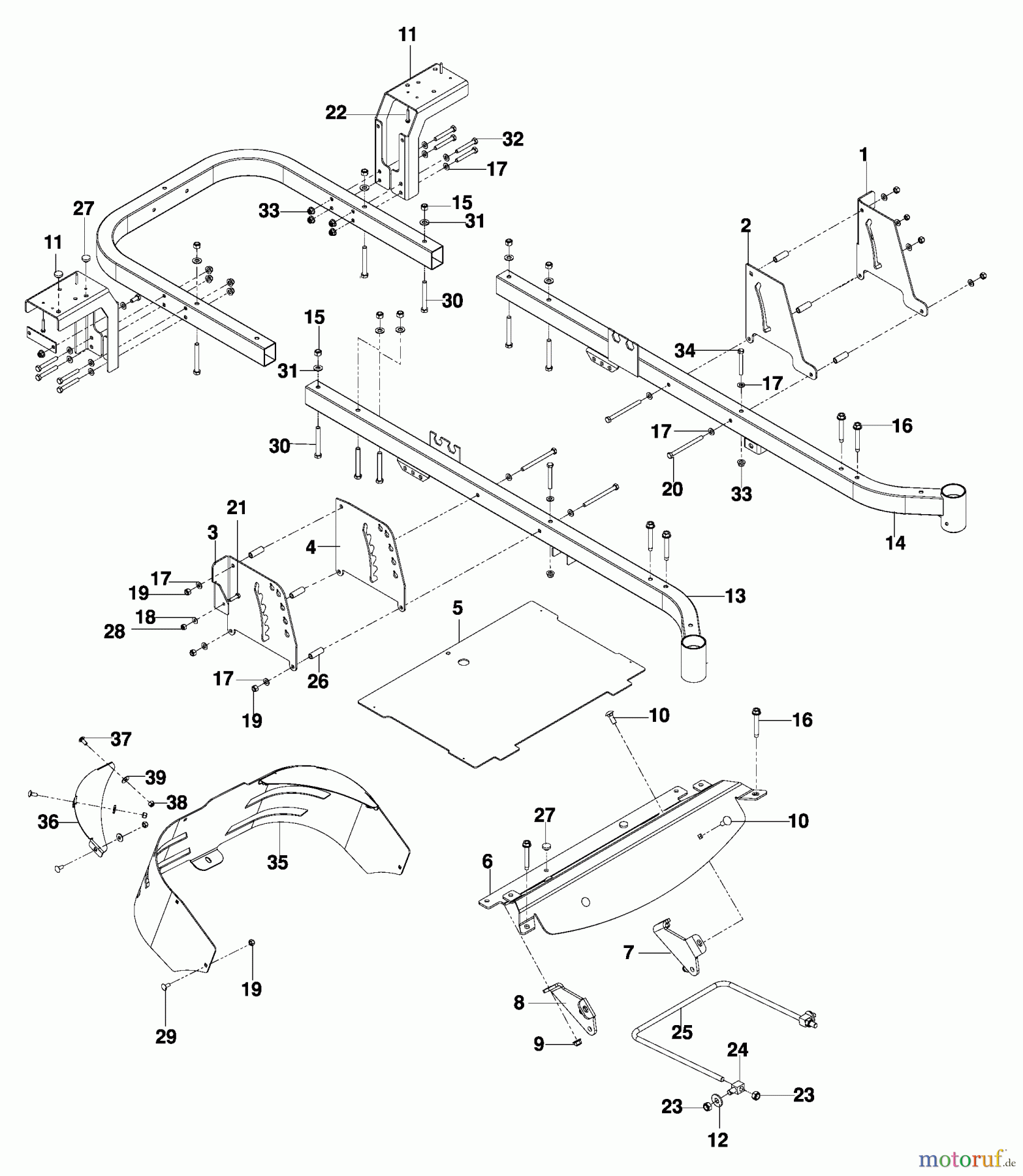 Husqvarna Nullwendekreismäher, Zero-Turn EZ 4824 (965588401) - Husqvarna Zero-Turn Mower (2009-09 & After) Frame