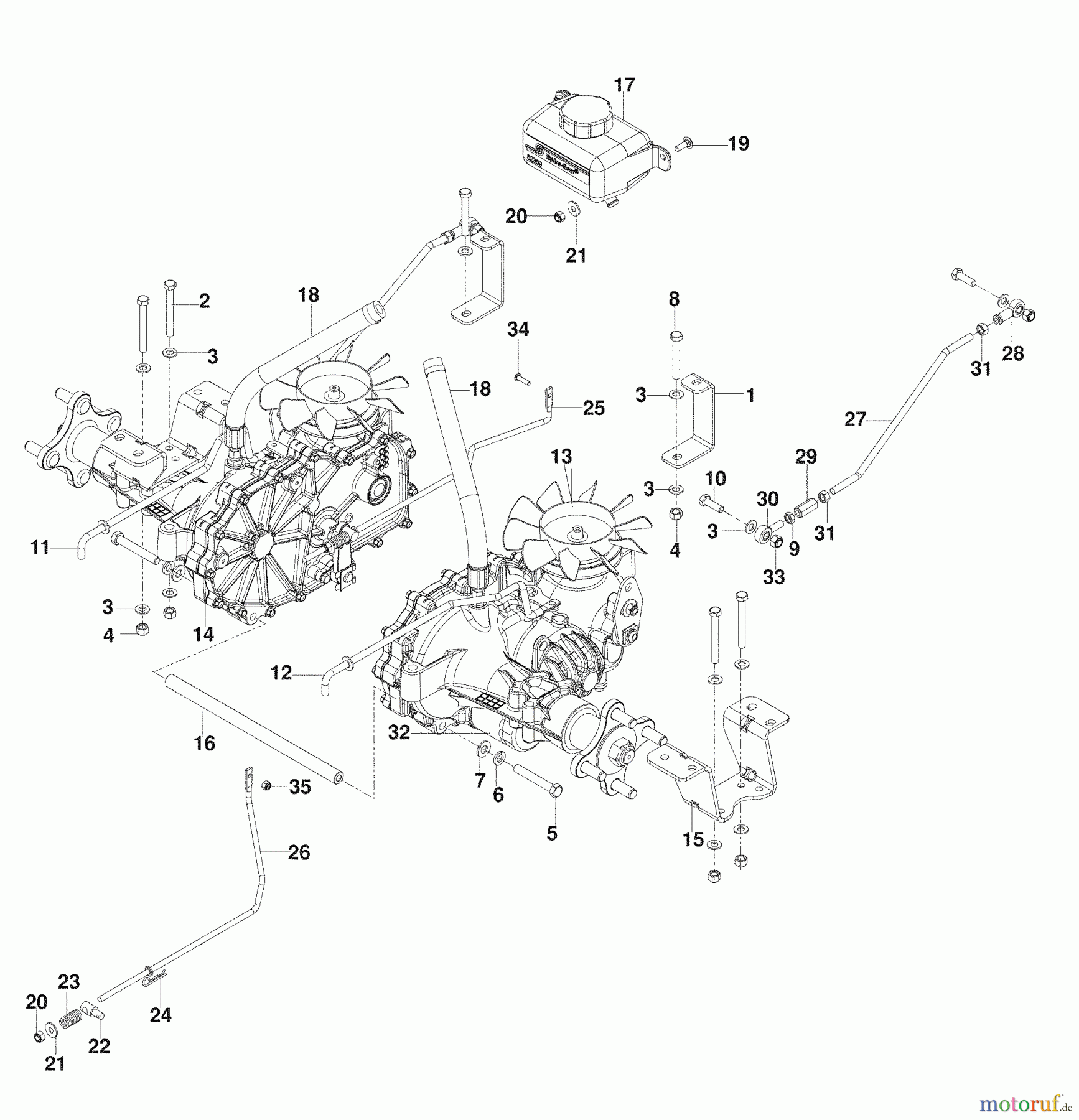 Husqvarna Nullwendekreismäher, Zero-Turn EZ 4824 (965588401) - Husqvarna Zero-Turn Mower (2009-09 & After) Hydraulic Pump - Motor