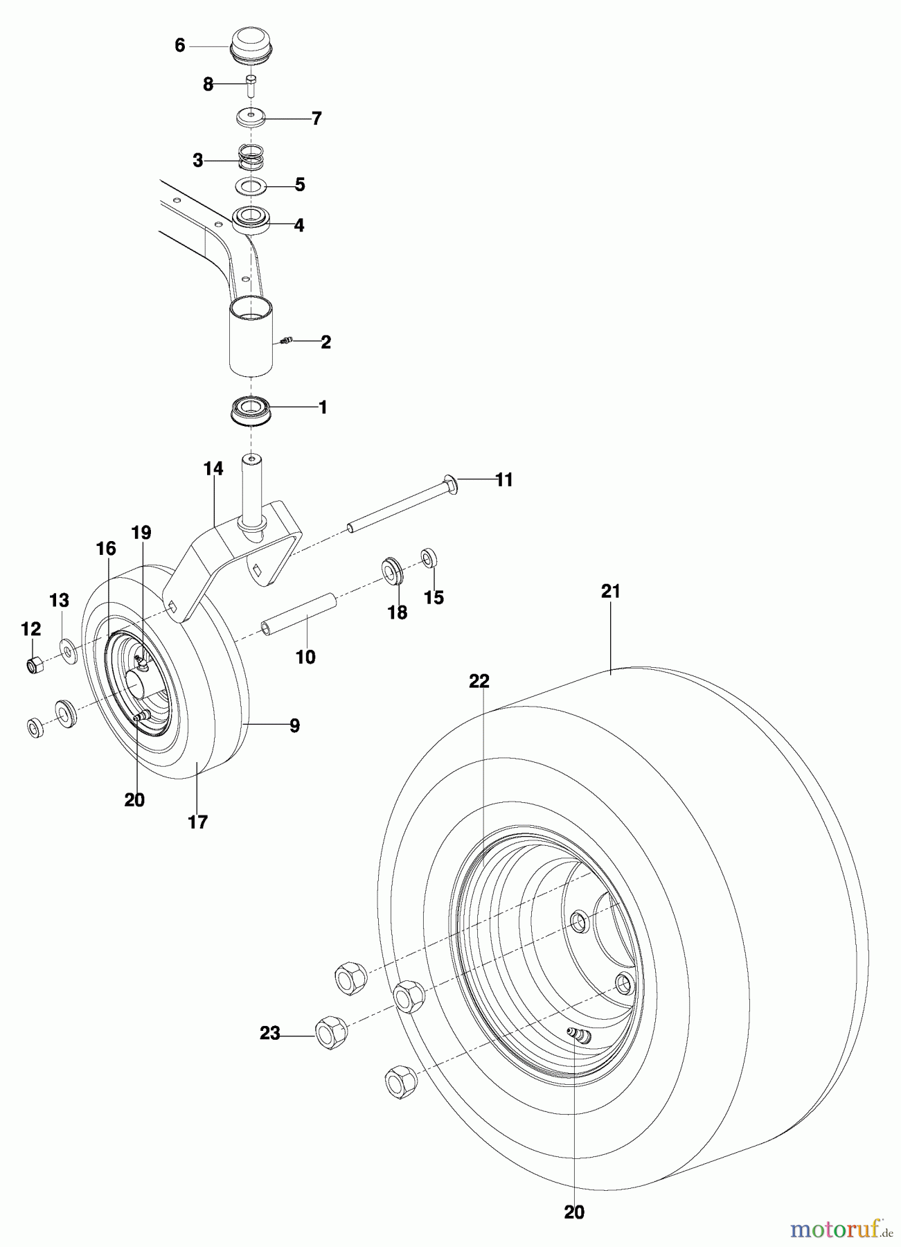 Husqvarna Nullwendekreismäher, Zero-Turn EZ 4824 (965588401) - Husqvarna Zero-Turn Mower (2009-09 & After) Wheels And Tires
