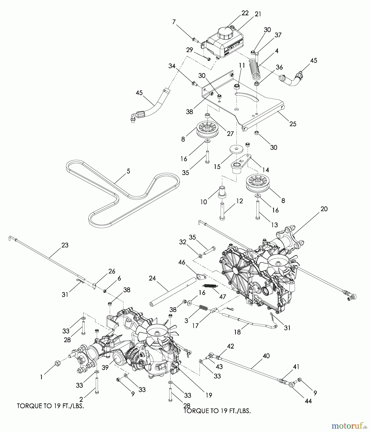 Husqvarna Nullwendekreismäher, Zero-Turn EZ 4624 BF (968999688) - Husqvarna Zero-Turn Mower (2008-08 & After) Hydraulic Pump - Motor