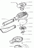 Husqvarna 225 HBV - Handheld Blower Vacuum (1996-09 to 1997-01) Ersatzteile Casing Assembly