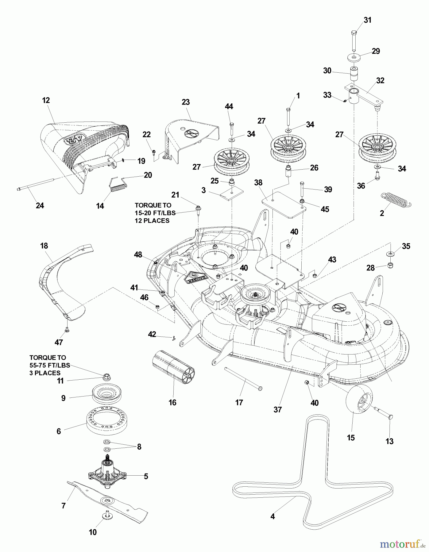  Husqvarna Nullwendekreismäher, Zero-Turn EZ 4824 BI (968999513) - Husqvarna Zero-Turn Mower (2006-06 & After) Deck Assembly 48