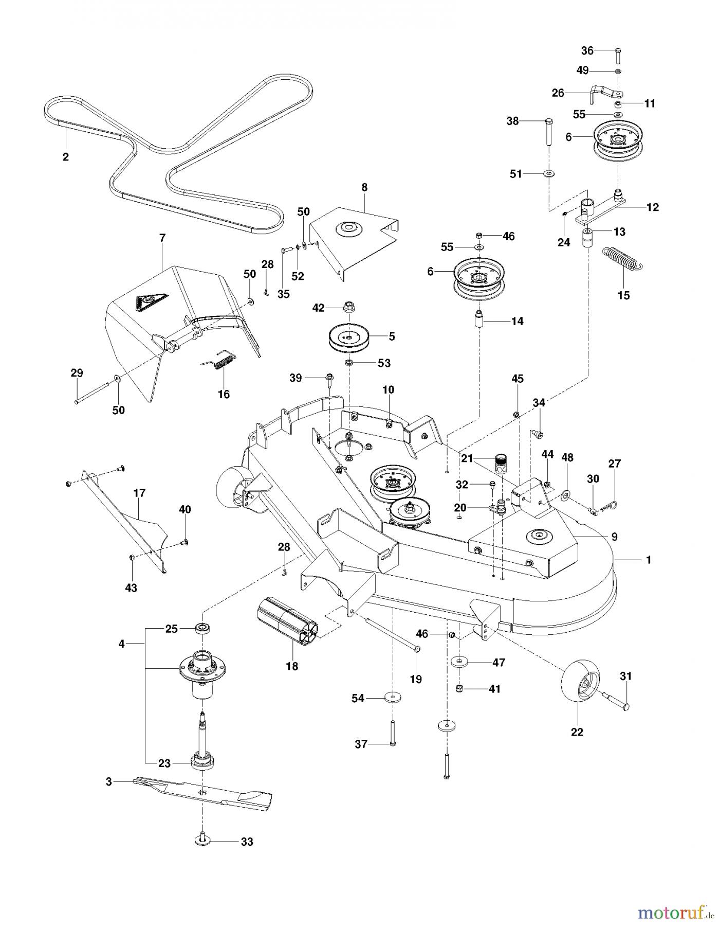  Husqvarna Nullwendekreismäher, Zero-Turn EZ 4824 CA (966659501) - Husqvarna Zero-Turn Mower (2012-08 & After) MOWER DECK / CUTTING DECK