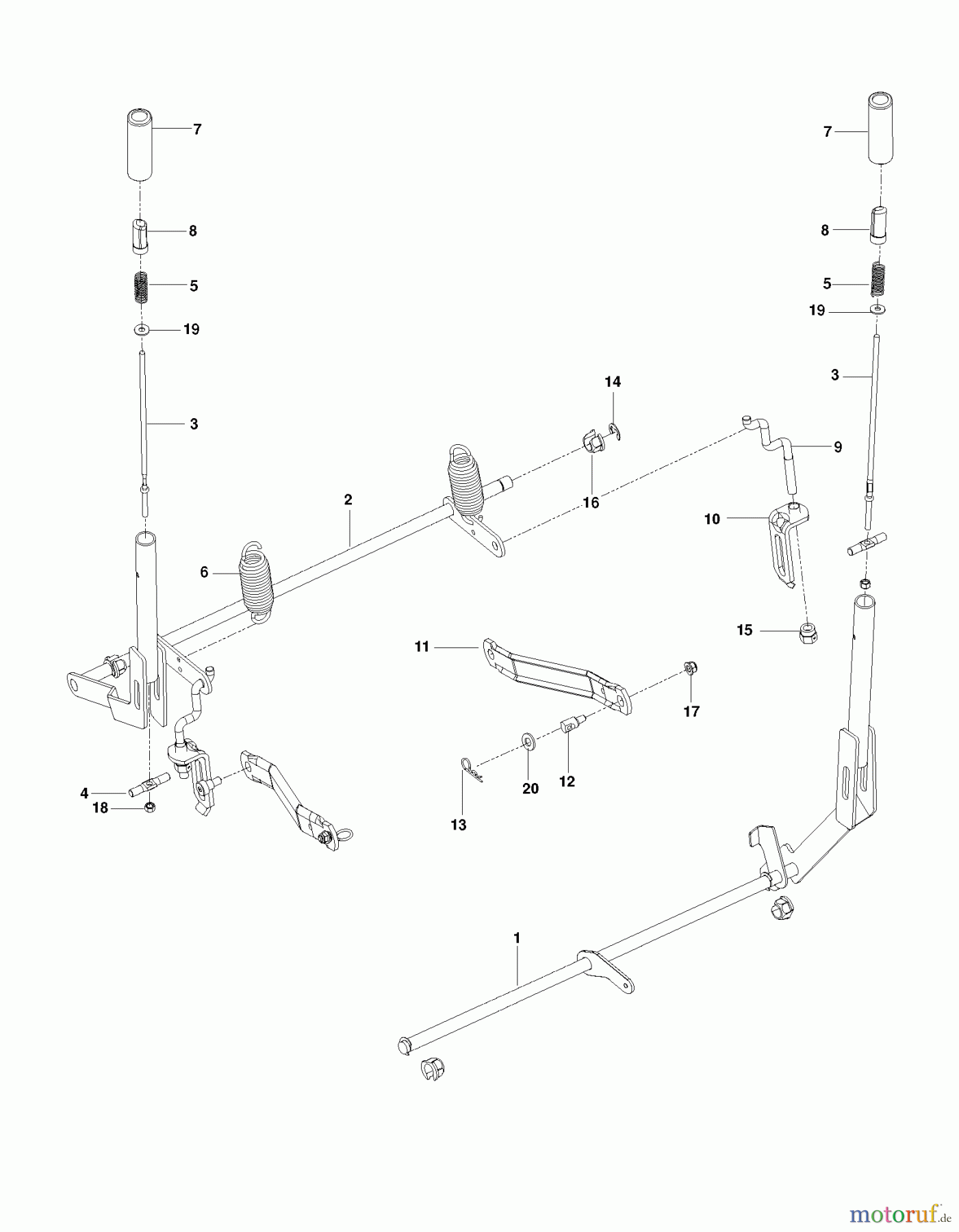 Husqvarna Nullwendekreismäher, Zero-Turn EZ 4824 TFBF (966659502) - Husqvarna Zero-Turn Mower (2012-06 & After) BRAKE / REAR MOWER LIFT