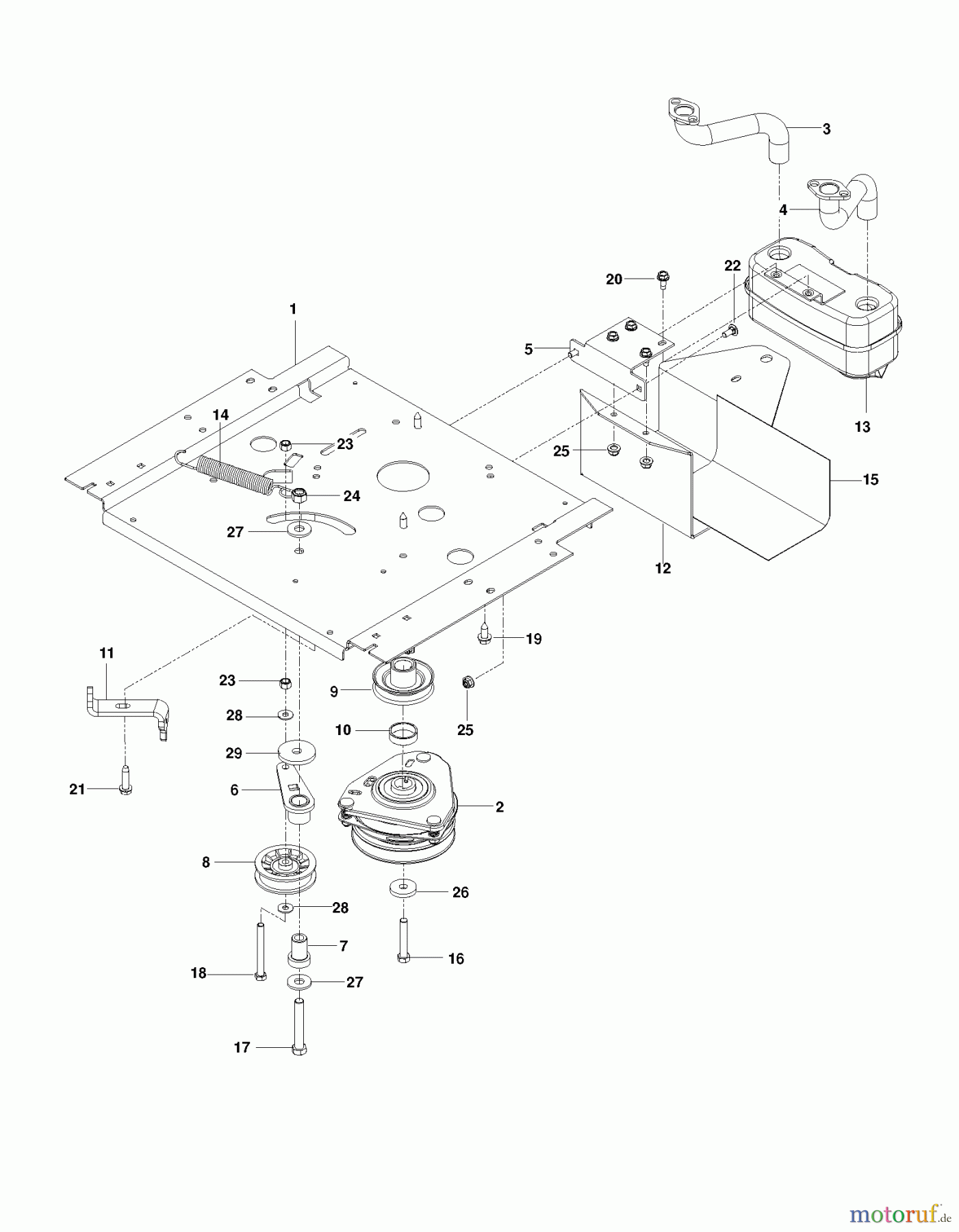 Husqvarna Nullwendekreismäher, Zero-Turn EZ 4824TF BF (966659502) - Husqvarna Zero-Turn Mower (2012-06 & After) ENGINE PLATE