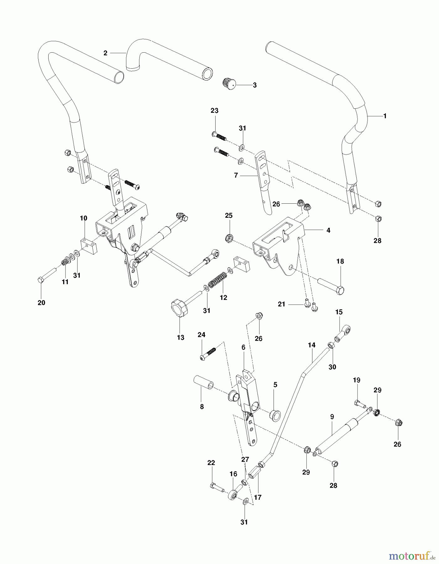 Husqvarna Nullwendekreismäher, Zero-Turn EZ 4824 TFBF (966659502) - Husqvarna Zero-Turn Mower (2012-06 & After) STEERING