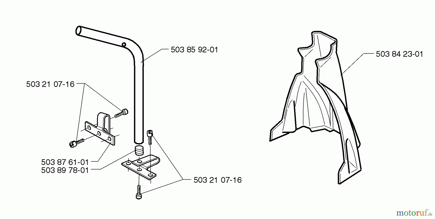 Husqvarna Bläser / Sauger / Häcksler / Mulchgeräte 225 HBV - Husqvarna Handheld Blower Vacuum (1997-02 to 1999-12) Handle Tube Assembly