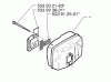 Husqvarna 225 HBV - Handheld Blower Vacuum (1997-02 to 1999-12) Ersatzteile Muffler