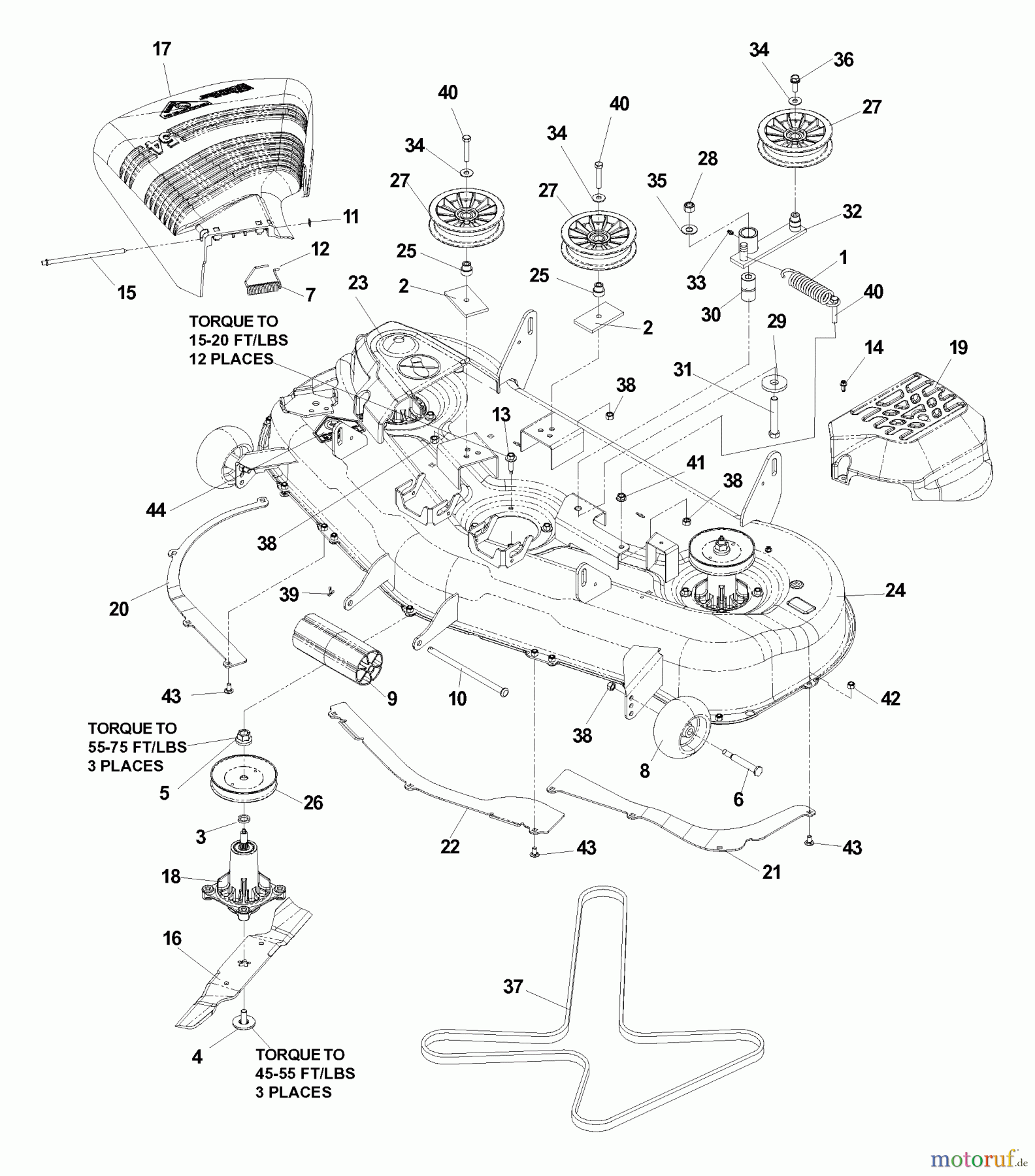 Husqvarna Nullwendekreismäher, Zero-Turn EZ 5426 BI (968999514) - Husqvarna Zero-Turn Mower (2006-06 & After) Deck Assembly 54
