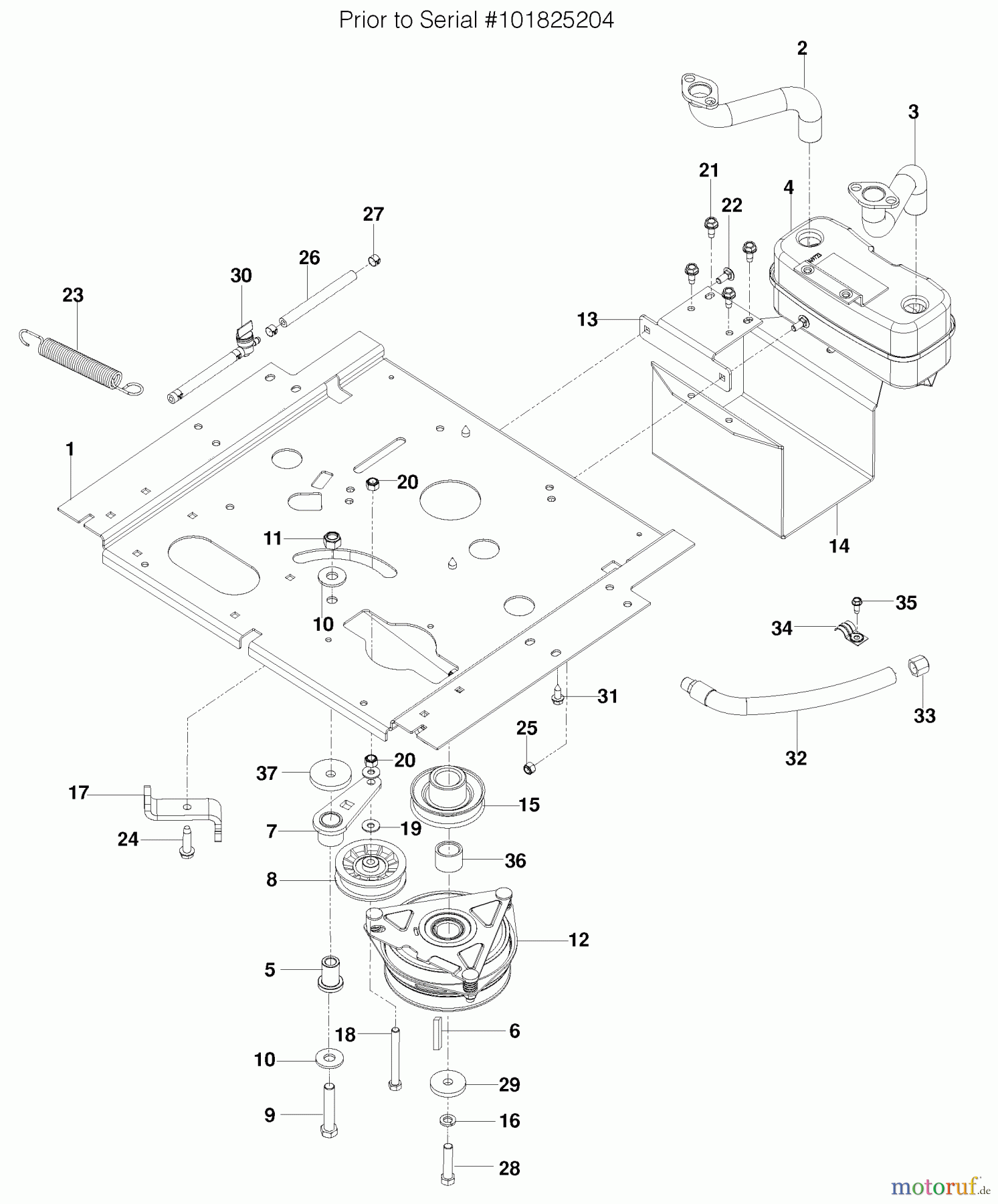 Husqvarna Nullwendekreismäher, Zero-Turn EZC 4824 BF (966047501) - Husqvarna Zero-Turn Mower (2010-06 & After) Engine Plate #1