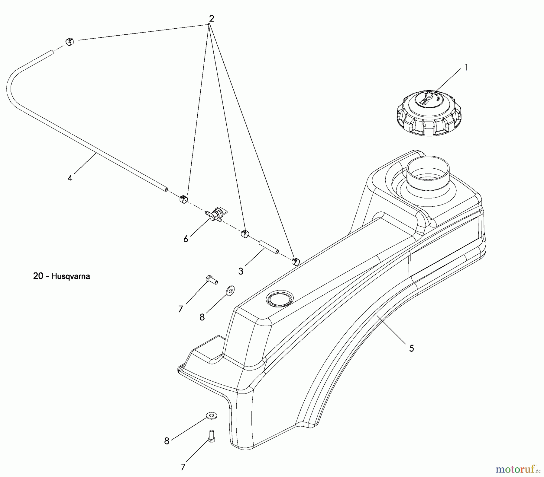 Husqvarna Nullwendekreismäher, Zero-Turn EZF 3417 (965879301) - Husqvarna Zero-Turn Mower (2008-09 & After) Fuel System