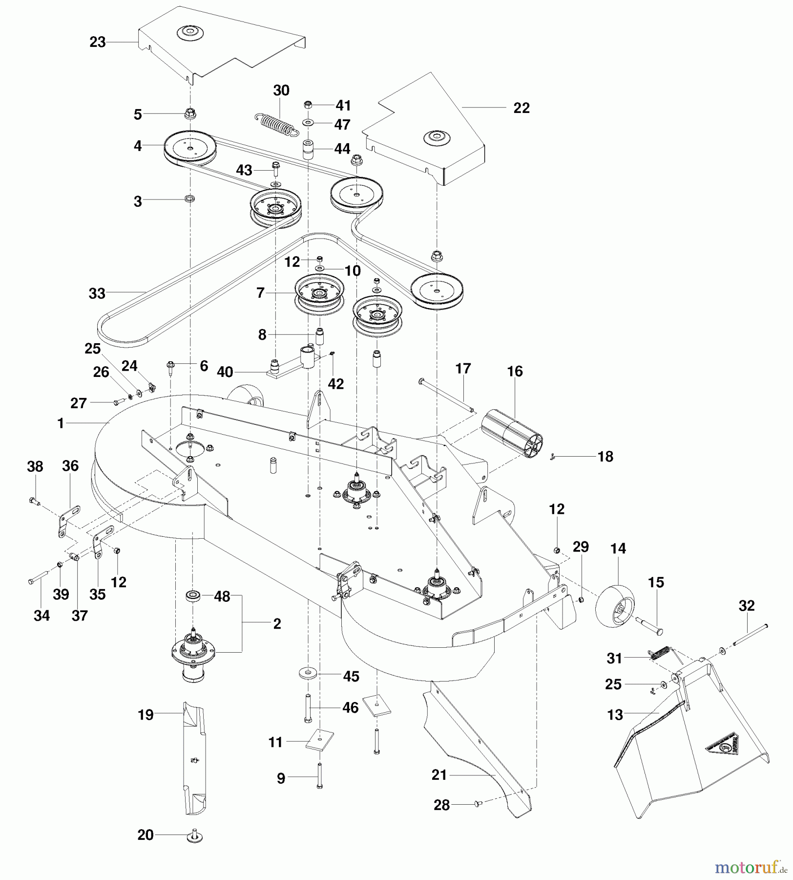Husqvarna Nullwendekreismäher, Zero-Turn FD 61M (966582701) - Husqvarna Zero-Turn Mower (2010-02 & After) 61 Inch Deck