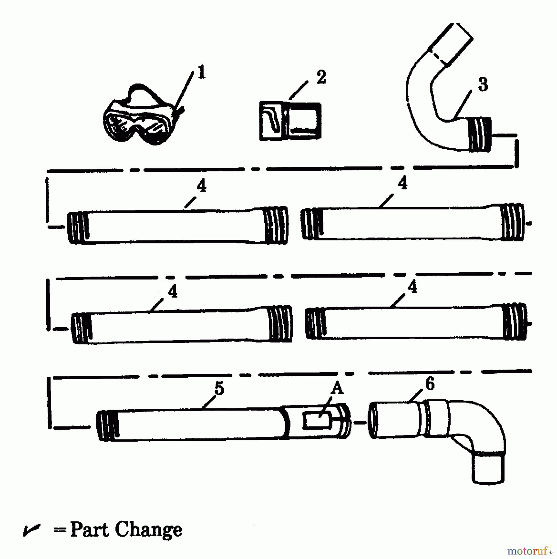 Husqvarna Bläser / Sauger / Häcksler / Mulchgeräte 22 HB - Husqvarna Handheld Blower Vacuum (1988-01 & After) Gutter Attachment Kit P/N 952703530