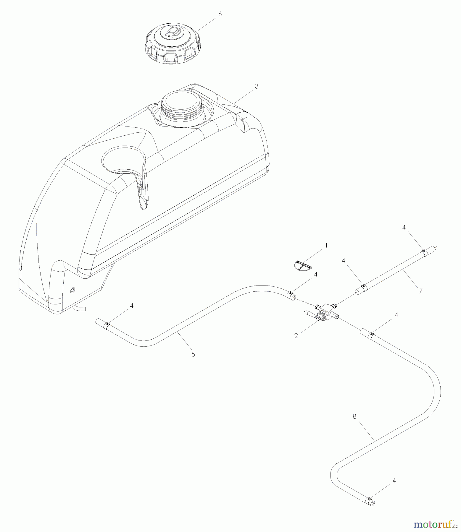 Husqvarna Nullwendekreismäher, Zero-Turn iZ 21 (968999774) - Husqvarna Zero-Turn Mower (2008-01 & After) Fuel System
