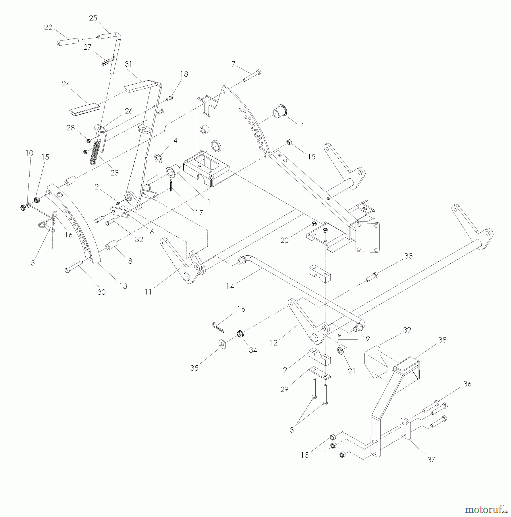 Husqvarna Nullwendekreismäher, Zero-Turn iZ 21 (968999774) - Husqvarna Zero-Turn Mower (2008-01 & After) Mower Lift / Deck Lift