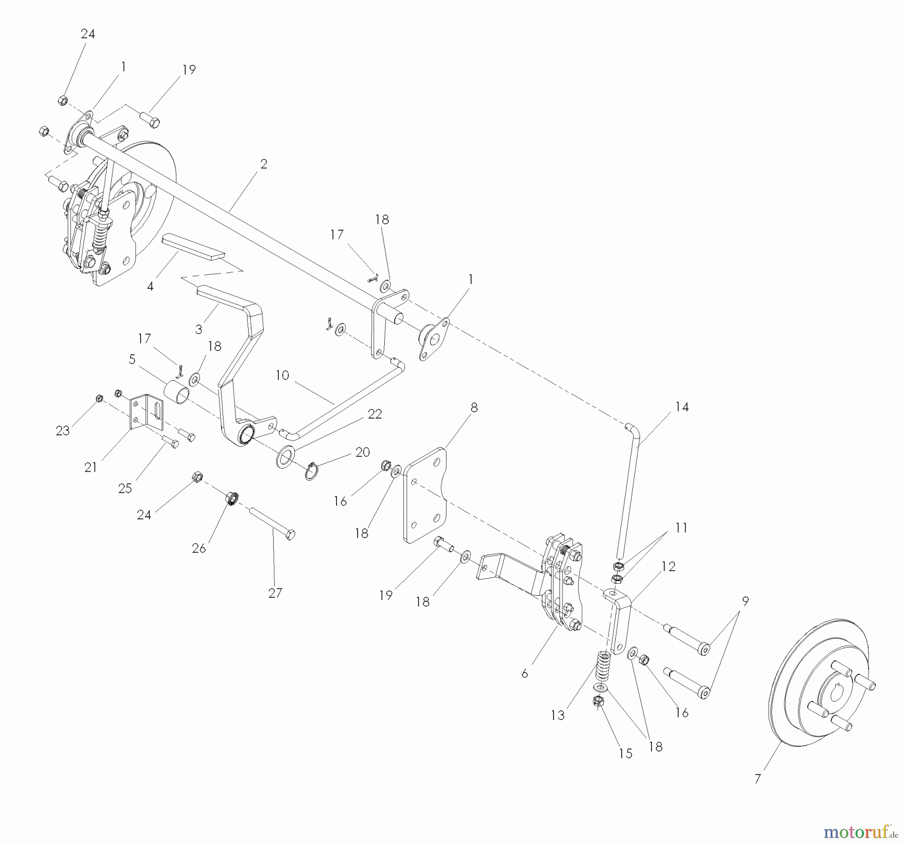 Husqvarna Nullwendekreismäher, Zero-Turn iZ 21 (968999774) - Husqvarna Zero-Turn Mower (2008-01 & After) Parking Brake