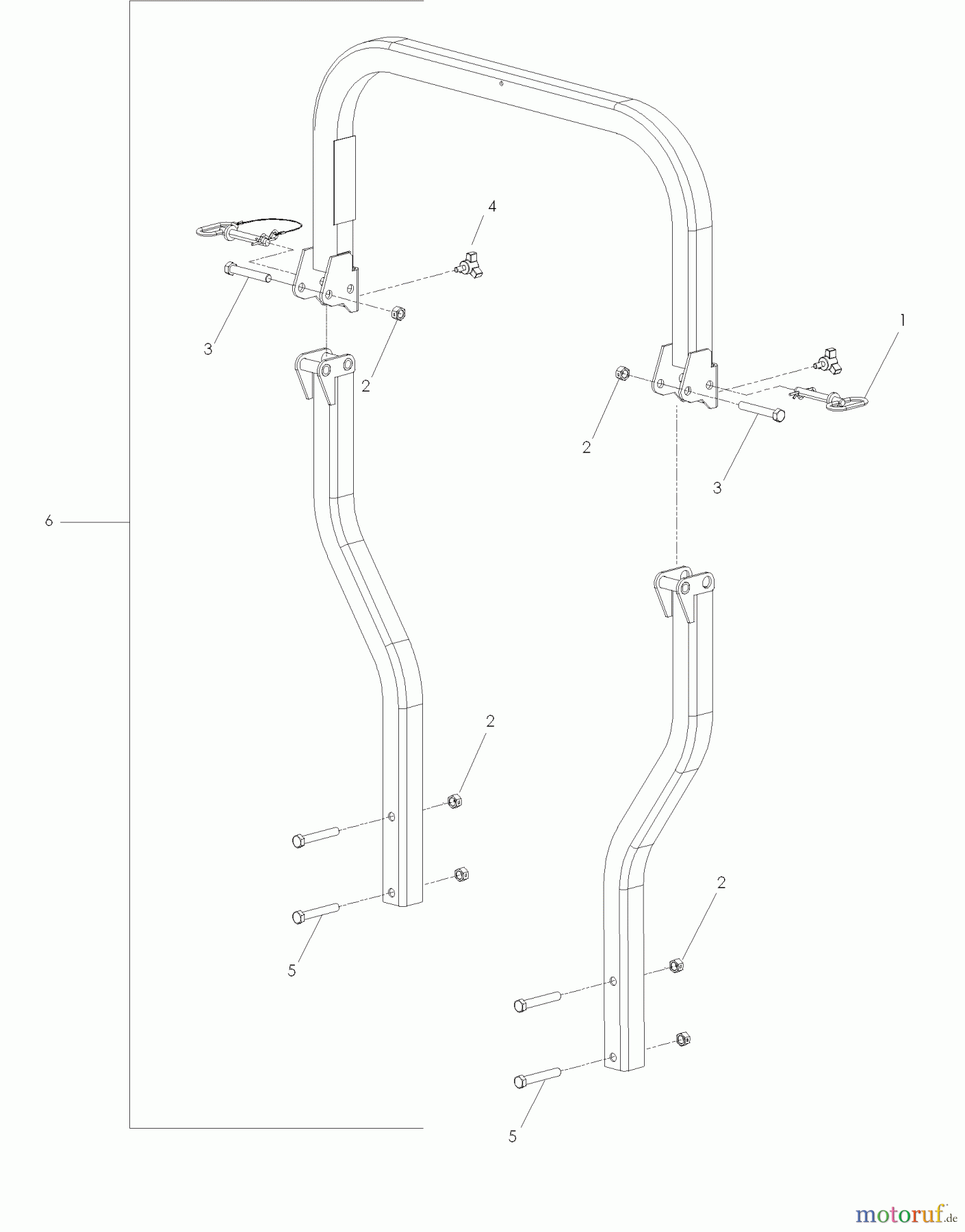 Husqvarna Nullwendekreismäher, Zero-Turn iZ 21 (968999774) - Husqvarna Zero-Turn Mower (2008-01 & After) Protection Frame