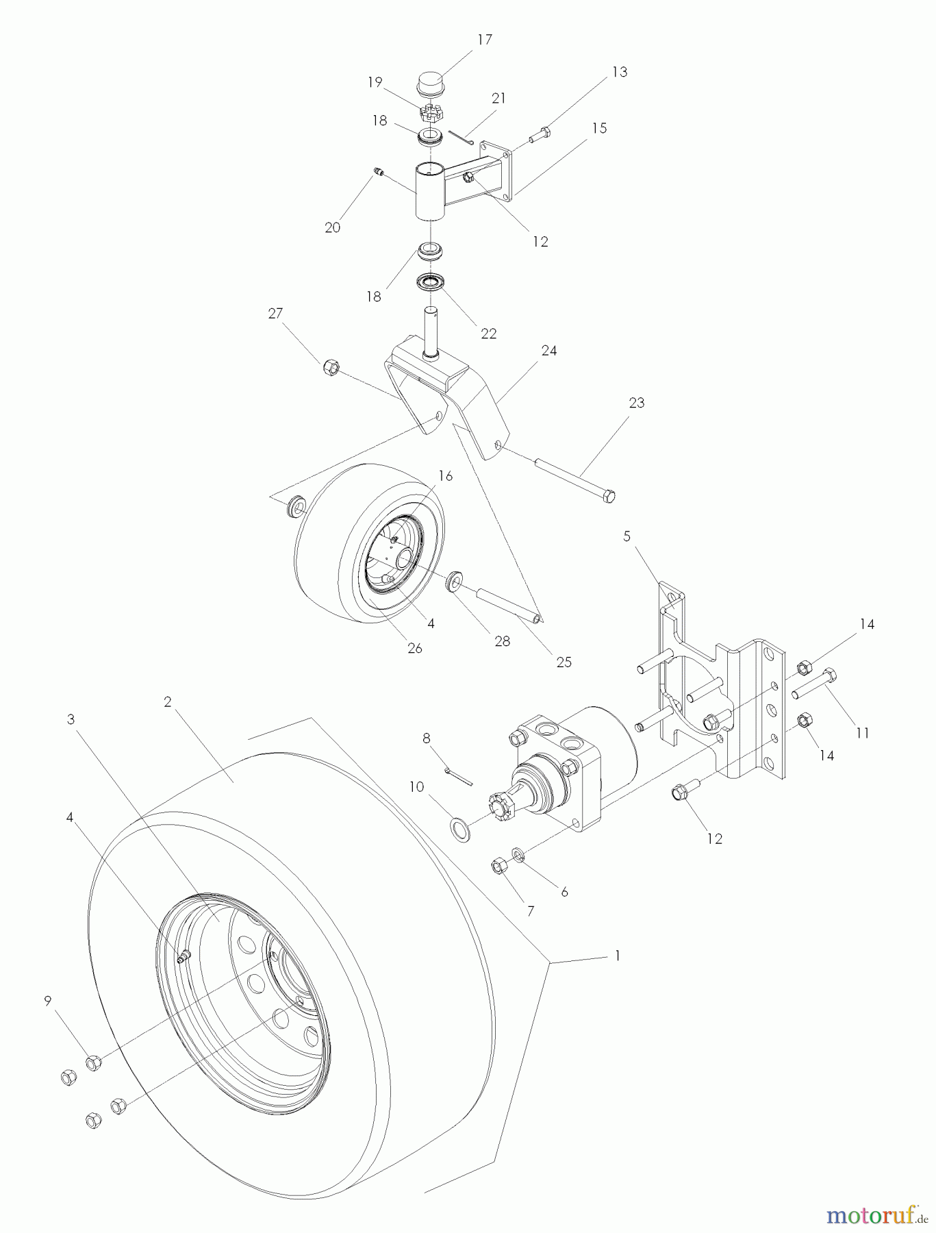 Husqvarna Nullwendekreismäher, Zero-Turn iZ 21 (968999774) - Husqvarna Zero-Turn Mower (2008-01 & After) Wheels and Tires