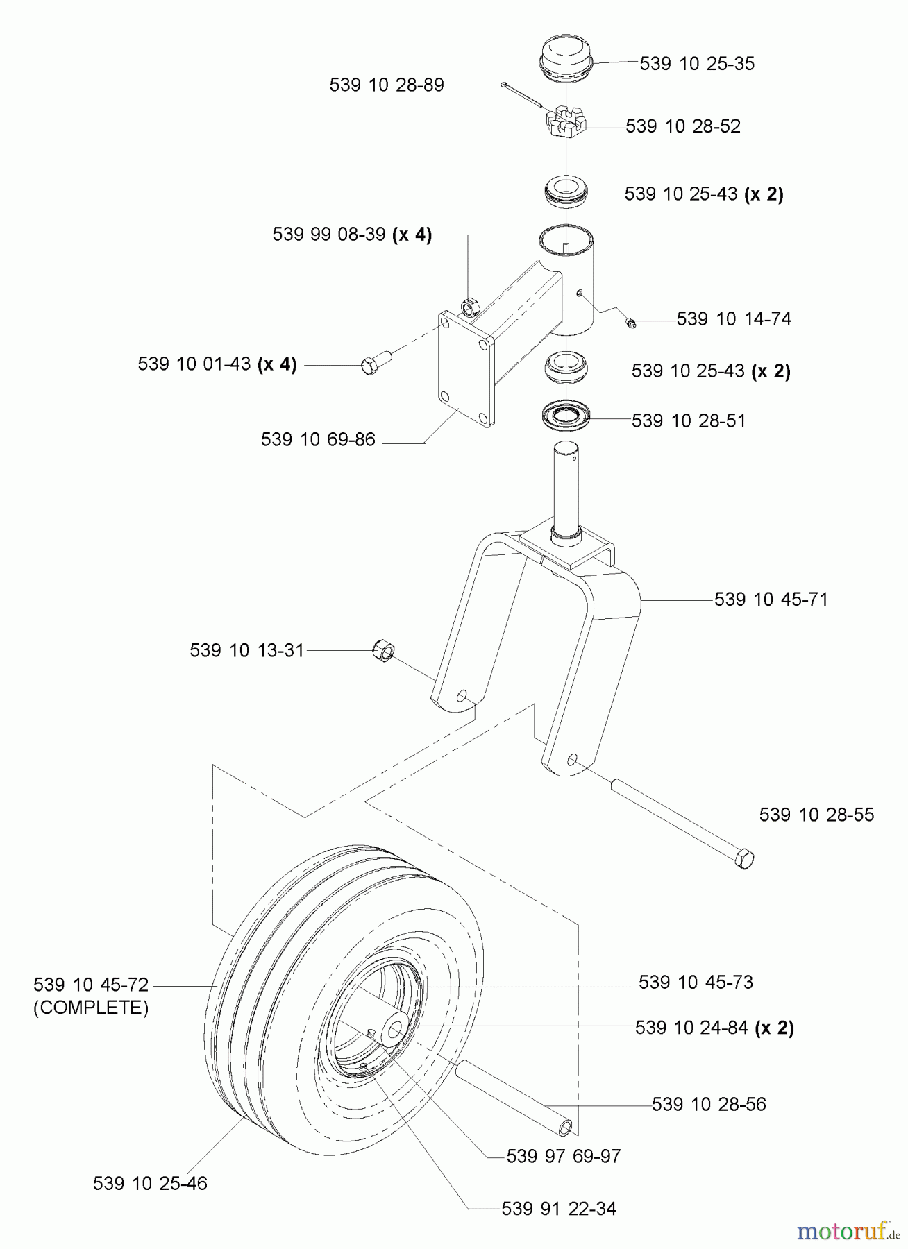 Husqvarna Nullwendekreismäher, Zero-Turn iZ 4217 (968999254) - Husqvarna Zero-Turn Mower (2005-03 & After) Caster Arm