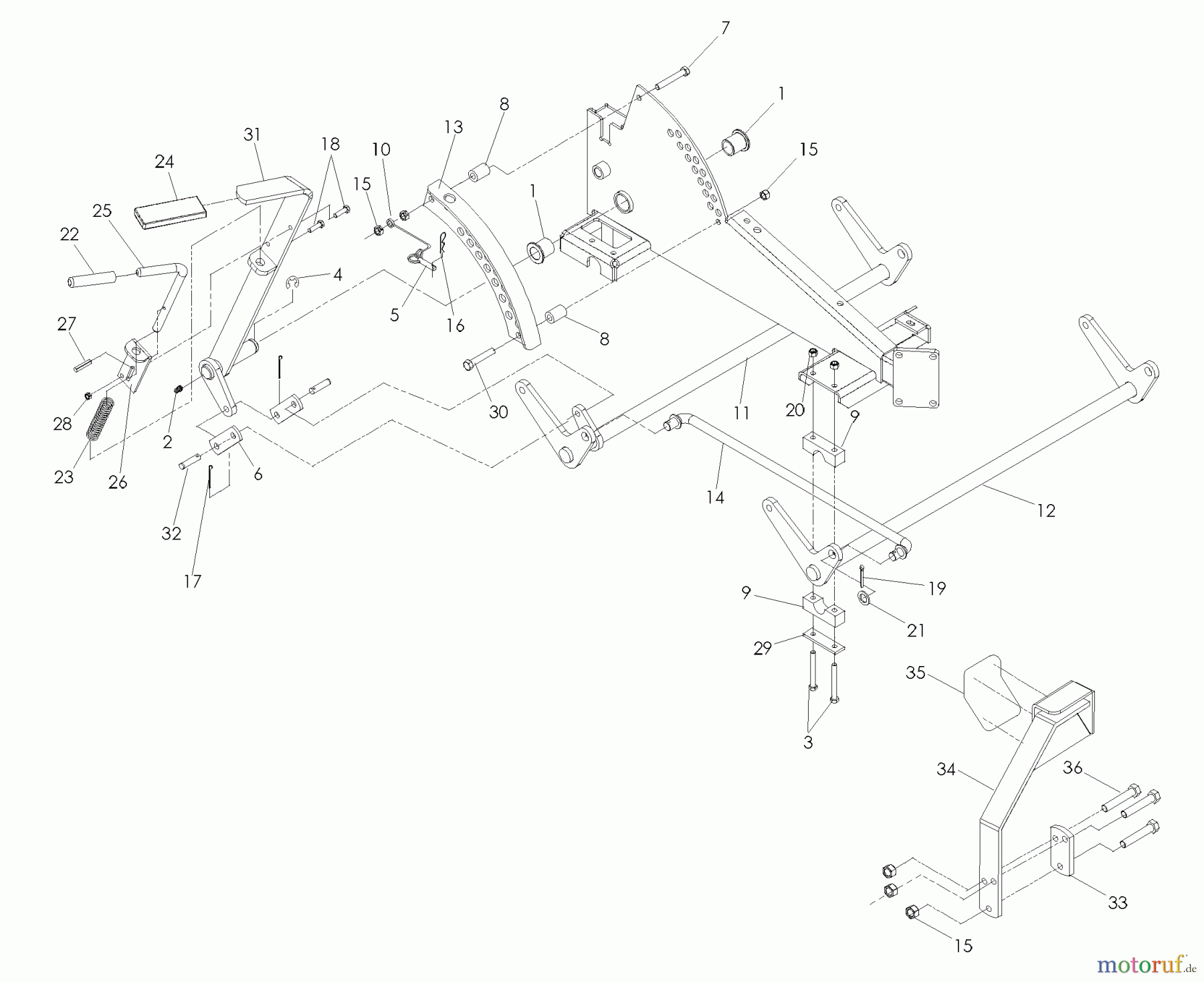 Husqvarna Nullwendekreismäher, Zero-Turn iZ 4217 (968999703) - Husqvarna Zero-Turn Mower (2007-09 to 2008-11) Mower Lift / Deck Lift