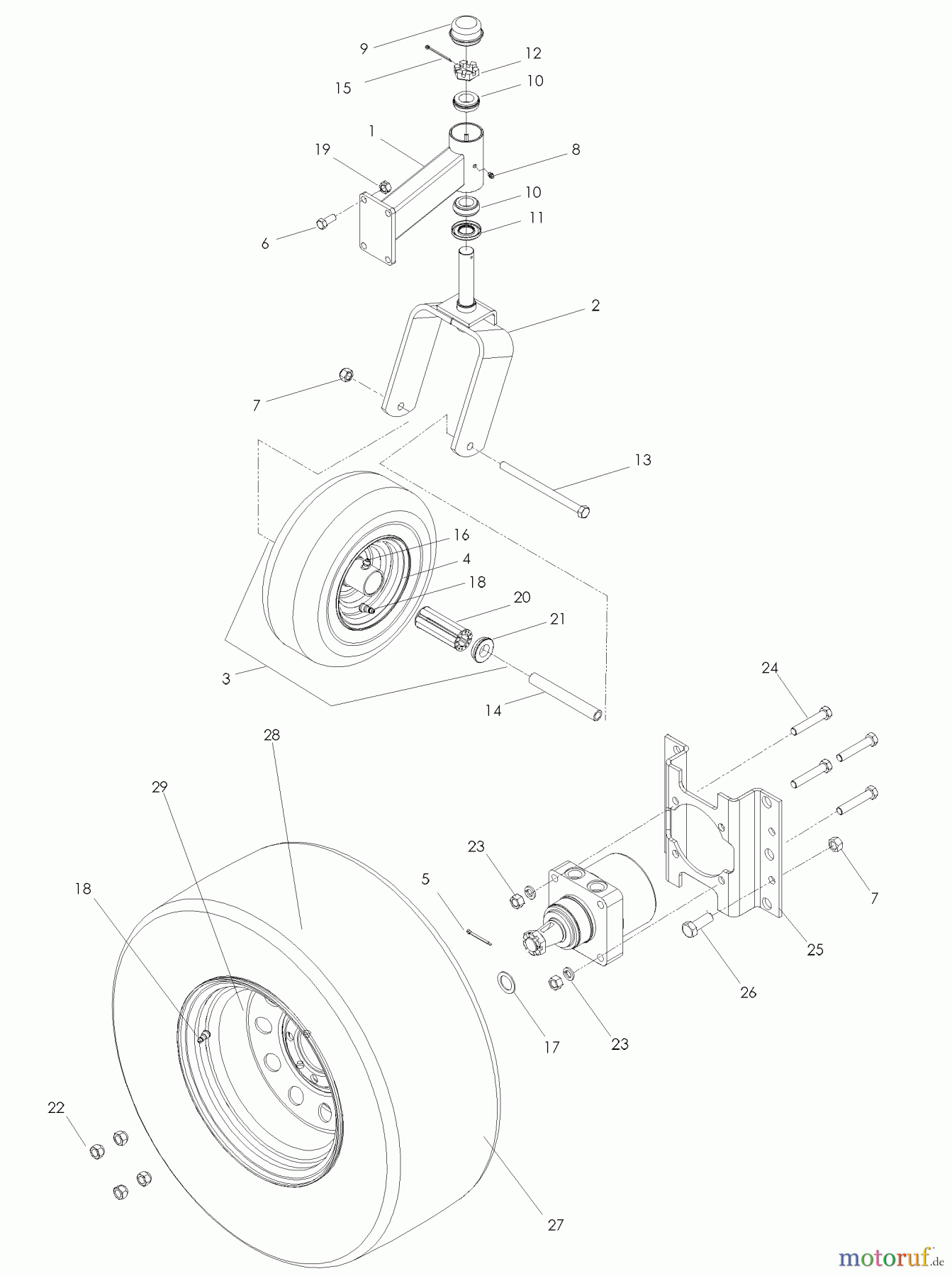 Husqvarna Nullwendekreismäher, Zero-Turn iZ 25 (968999672) - Husqvarna Zero-Turn Mower (2007-09 & After) Wheels & Tires