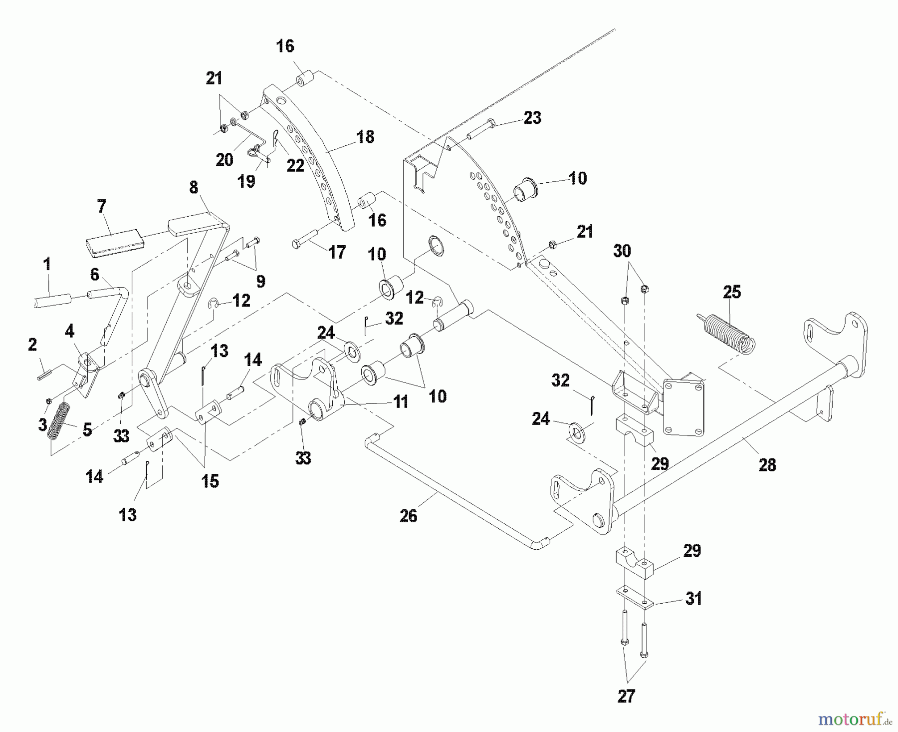 Husqvarna Nullwendekreismäher, Zero-Turn iZ 4217 SKAA (968999229) - Husqvarna Zero-Turn Mower (2004-09 & After) (SN: 033600000 & Up) Deck Lift Assembly