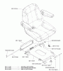 Husqvarna iZ 4217 TSKAA (968999254) - Zero-Turn Mower (2005-12 to 2006-07) Ersatzteile Seat Assembly