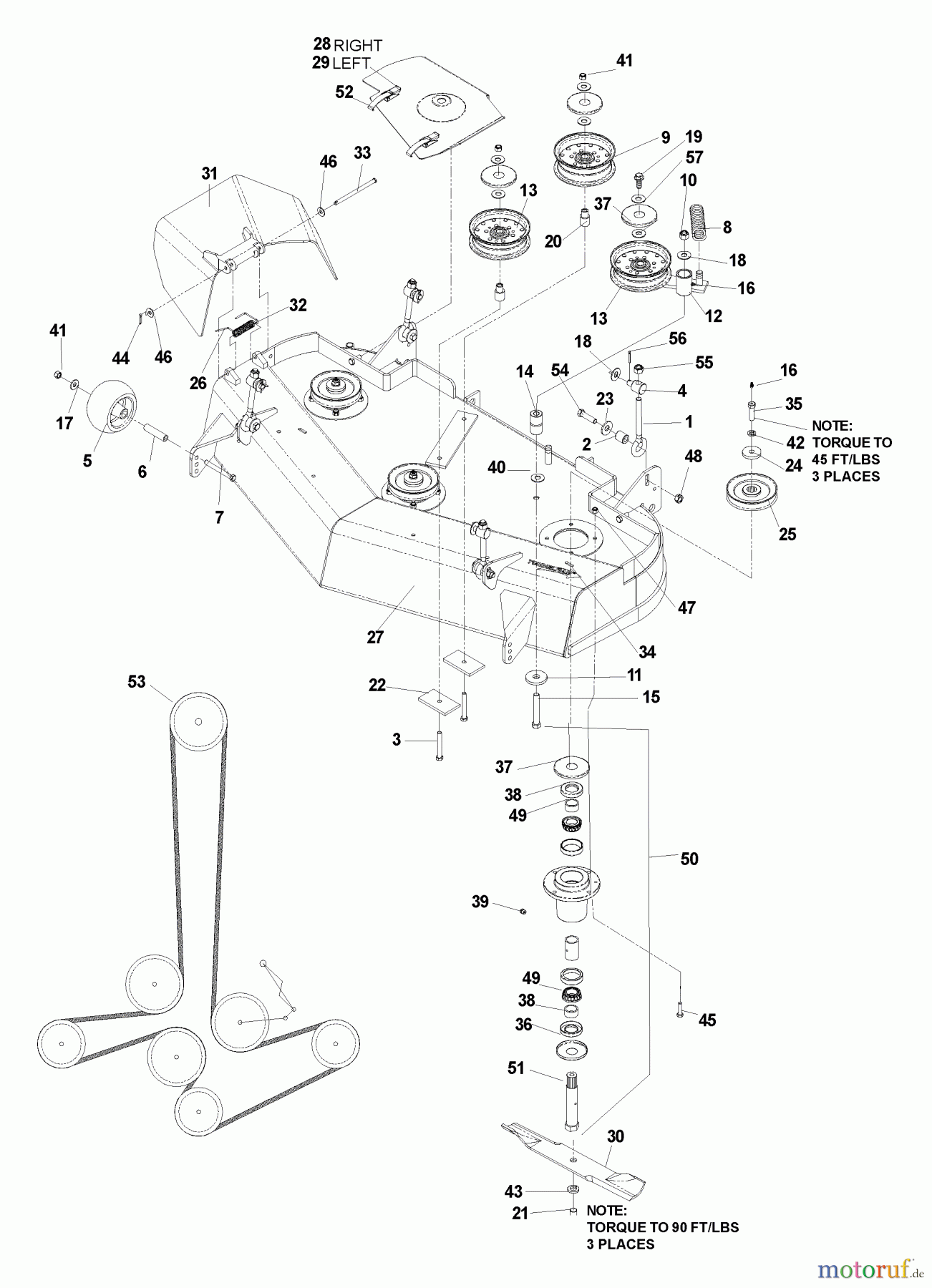 Husqvarna Nullwendekreismäher, Zero-Turn iZ 4217 TSKAA (968999254) - Husqvarna Zero-Turn Mower (2006-08 to 2007-03) Deck Assembly 42