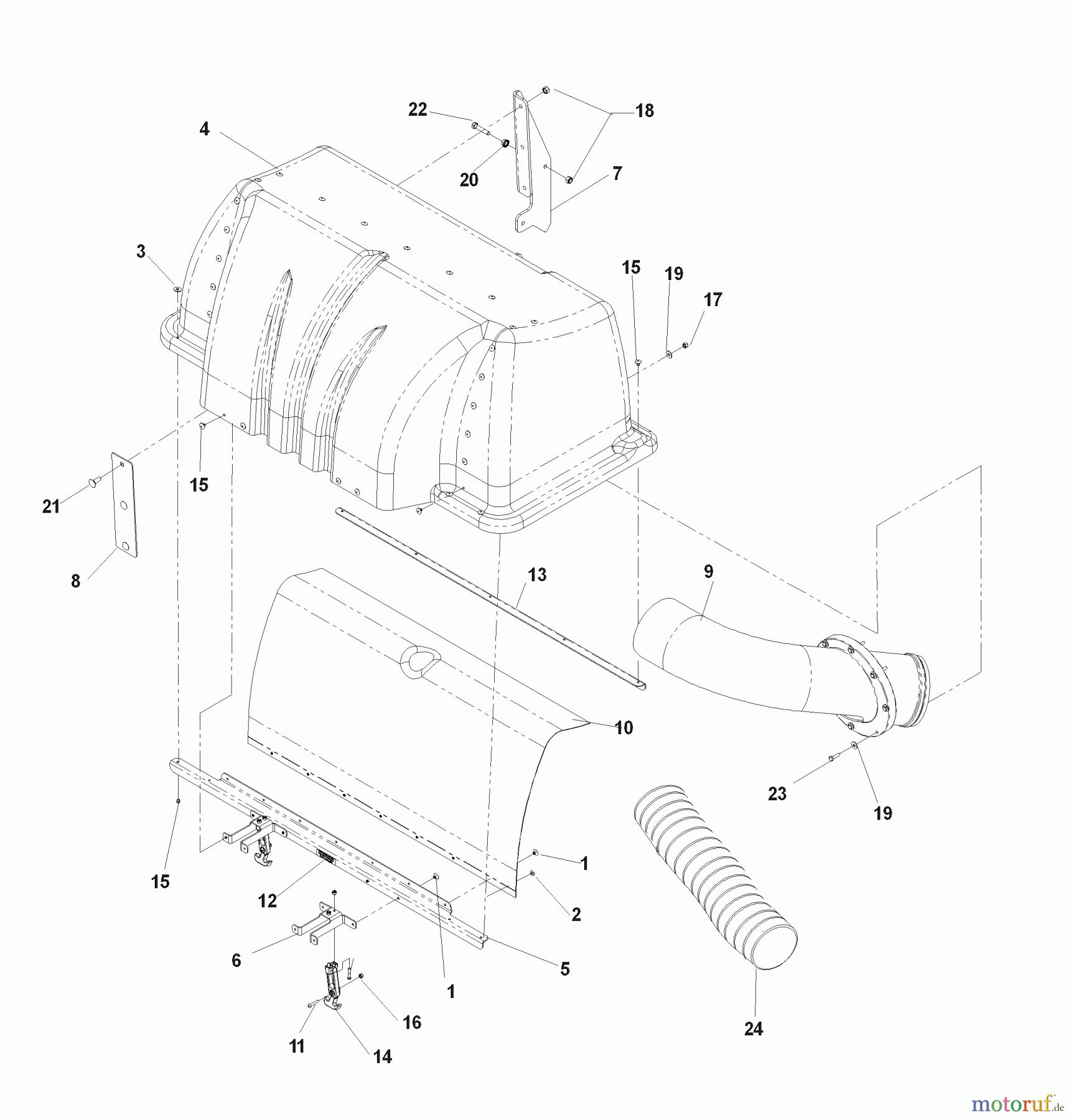 Husqvarna Nullwendekreismäher, Zero-Turn iZ 4217 TSKAA (968999254) - Husqvarna Zero-Turn Mower (2007-04 & After) Accessories HCS9 - 539 111280 Hood Assembly