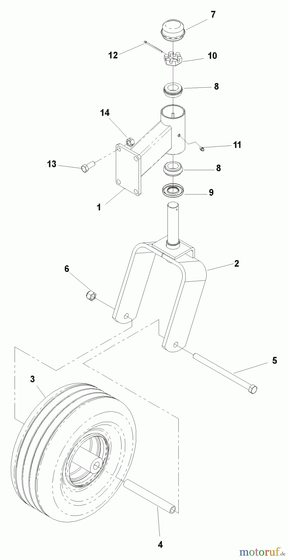 Husqvarna Nullwendekreismäher, Zero-Turn iZ 4218 KAA (968999204) - Husqvarna Zero-Turn Mower (2004-08 & After) Caster Arm