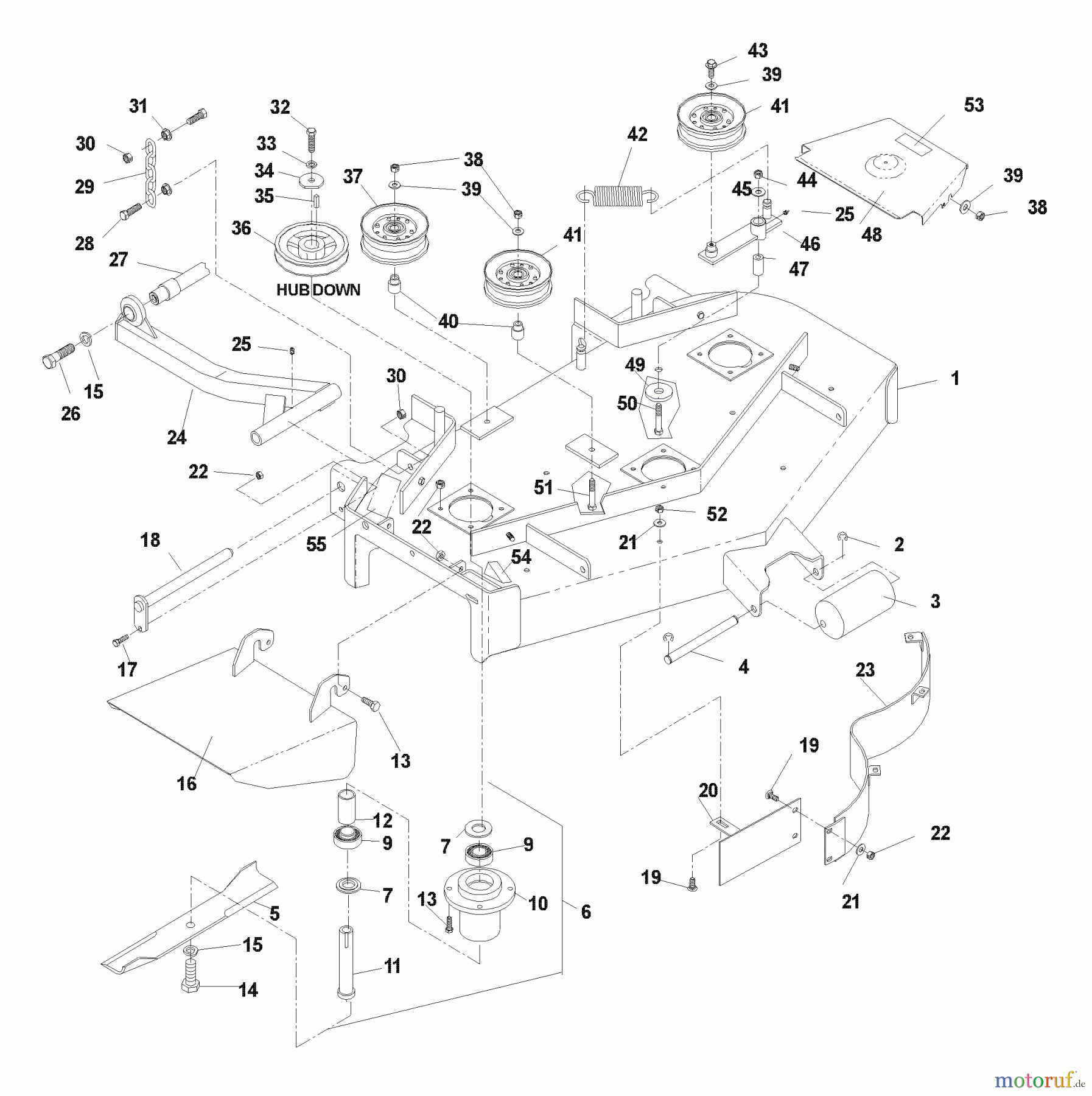 Husqvarna Nullwendekreismäher, Zero-Turn iZ 4218 KAA (968999204) - Husqvarna Zero-Turn Mower (2004-08 & After) Deck Assembly 42