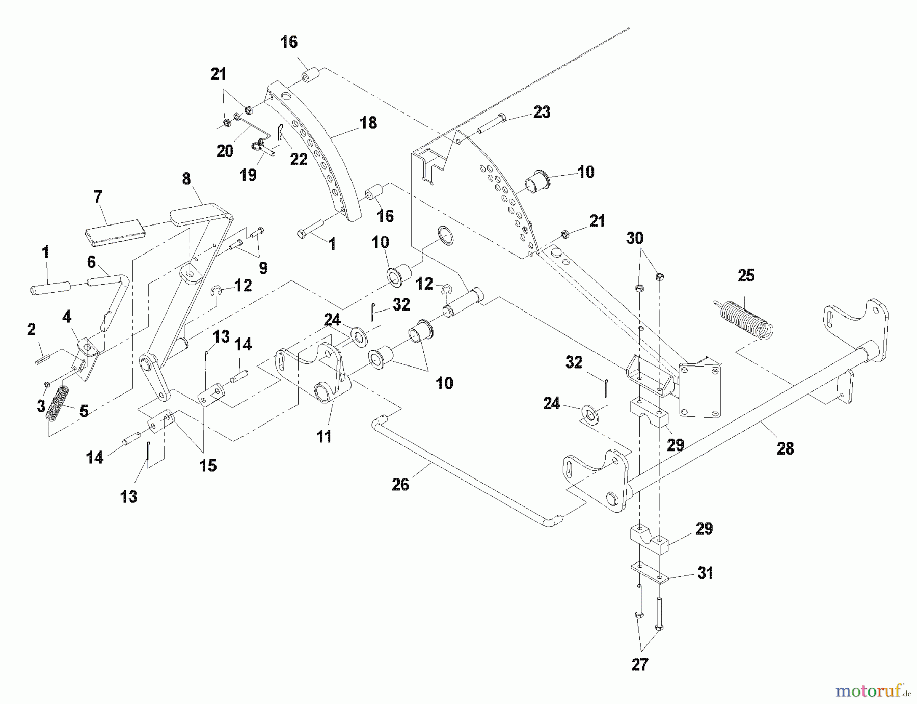 Husqvarna Nullwendekreismäher, Zero-Turn iZ 4218 KAA (968999204) - Husqvarna Zero-Turn Mower (2004-08 & After) Deck Lift Assembly