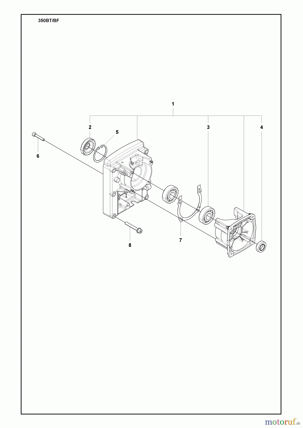 Husqvarna Bläser / Sauger / Häcksler / Mulchgeräte 350 BT - Husqvarna Backpack Blower (2009-03 & After) Crankcase