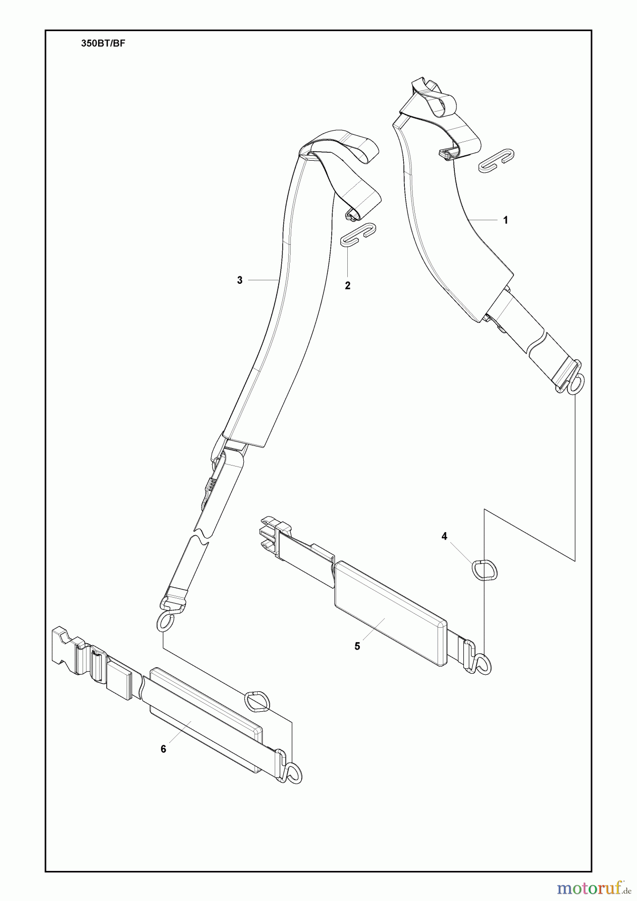 Husqvarna Bläser / Sauger / Häcksler / Mulchgeräte 350 BT - Husqvarna Backpack Blower (2009-03 & After) Strap