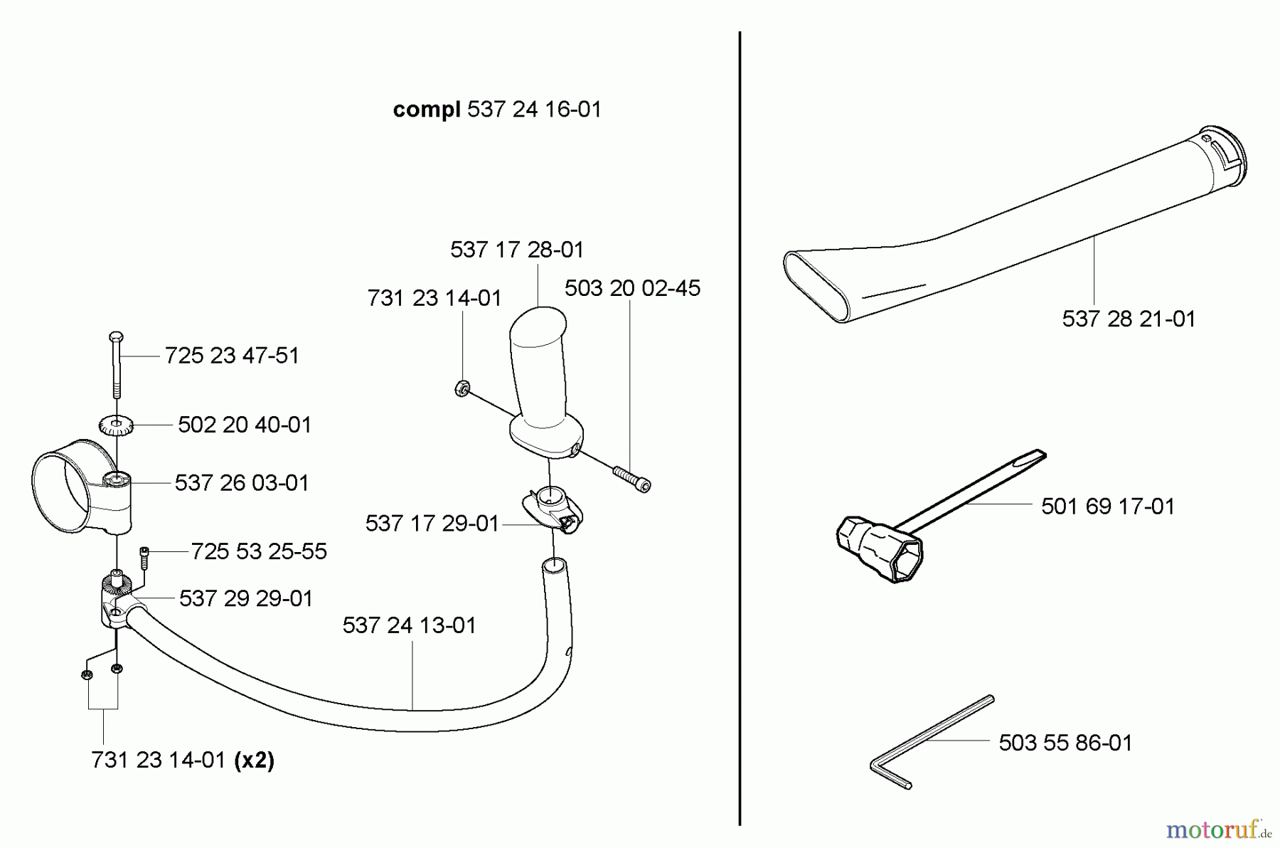 Husqvarna Bläser / Sauger / Häcksler / Mulchgeräte 356 BT - Husqvarna Backpack Blower (2004-10 & After) Accessories
