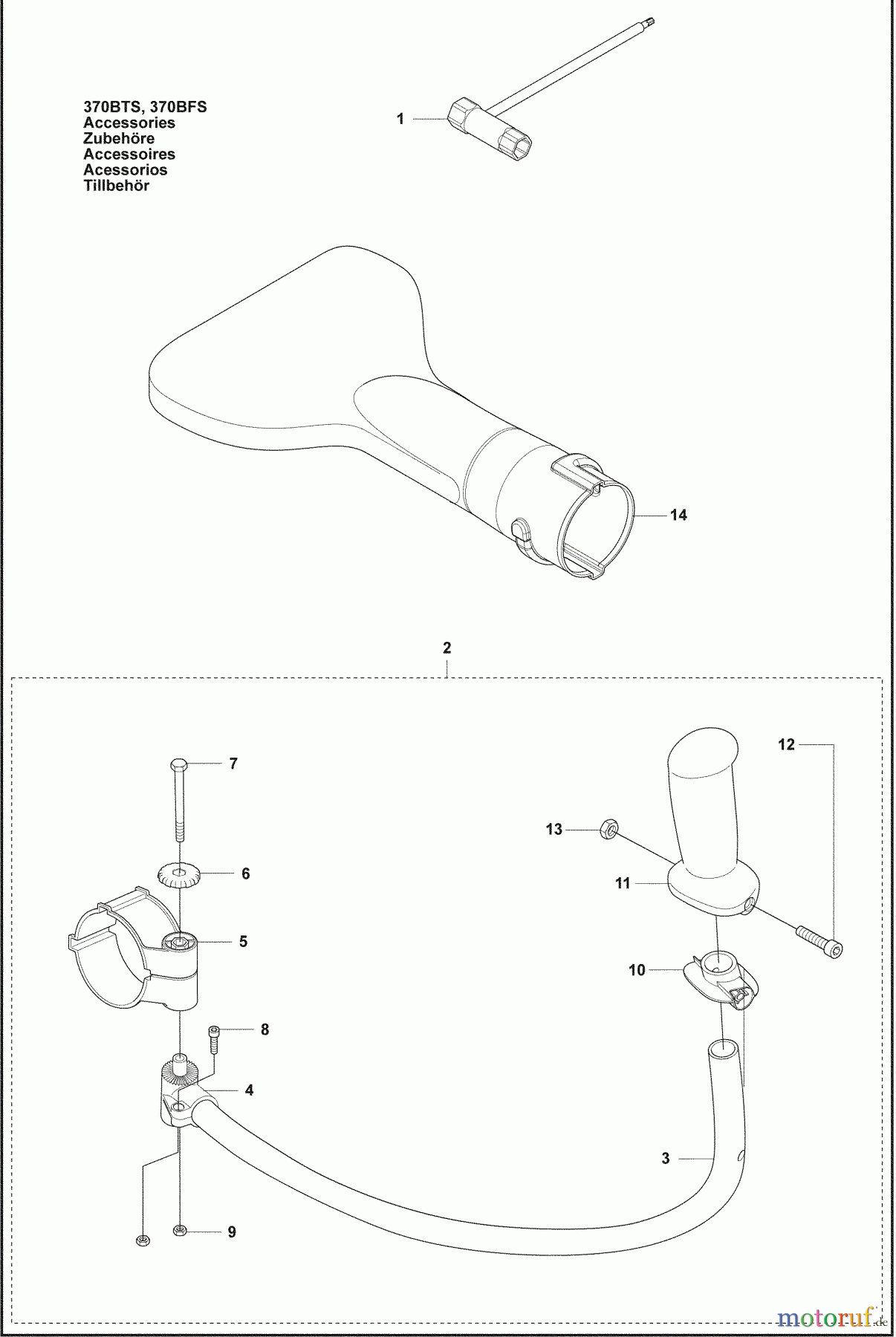 Husqvarna Bläser / Sauger / Häcksler / Mulchgeräte 370 BTS - Husqvarna Backpack Blower (2009-03 & After) Accessories