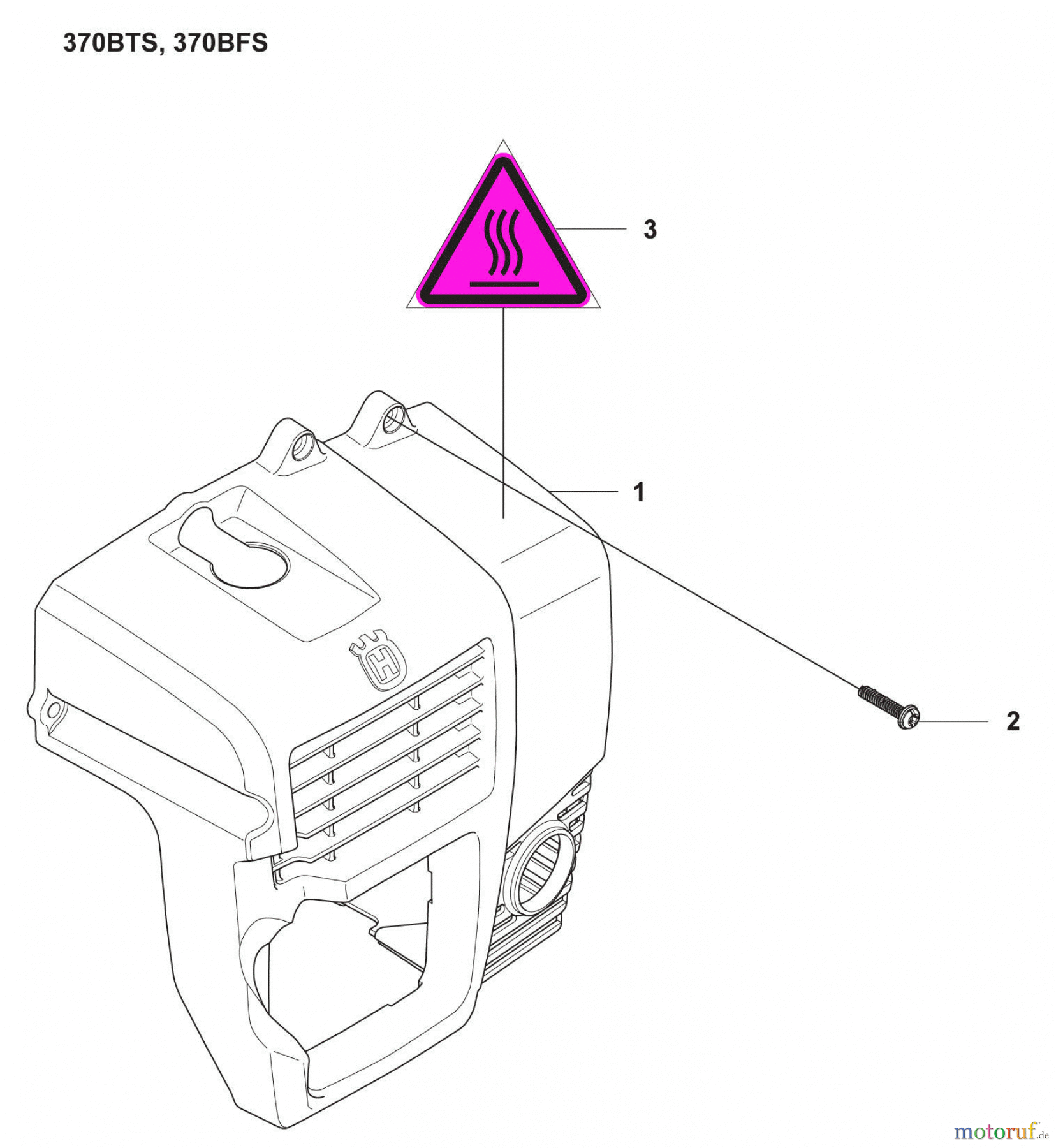Husqvarna Bläser / Sauger / Häcksler / Mulchgeräte 370 BFS - Husqvarna Backpack Blower (2009-03 & After) Engine Cover