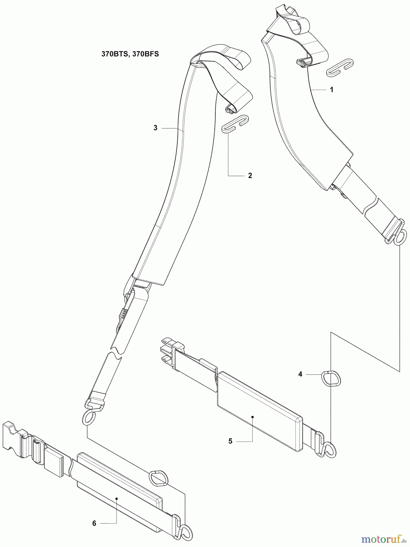 Husqvarna Bläser / Sauger / Häcksler / Mulchgeräte 370 BTS - Husqvarna Backpack Blower (2009-03 & After) Harness